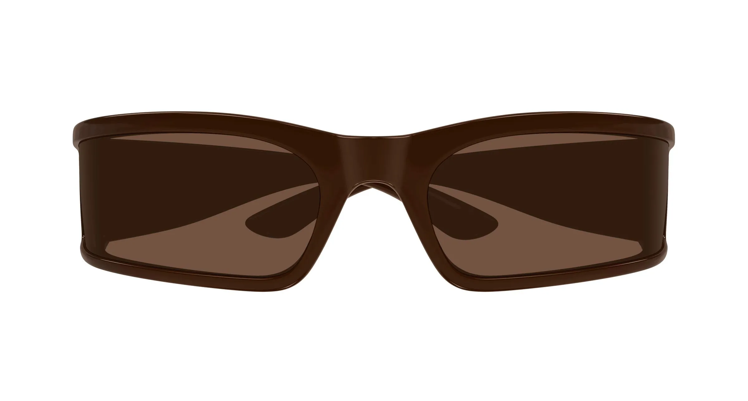Balenciaga BB0458S 004 Occhiali da sole Acetato Marrone Marrone Maschera - immagine 2