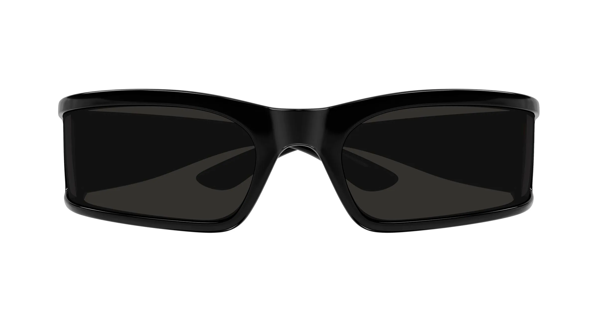 Balenciaga BB0458S 002 Occhiali da sole Acetato Nero Grigio Maschera - immagine 2