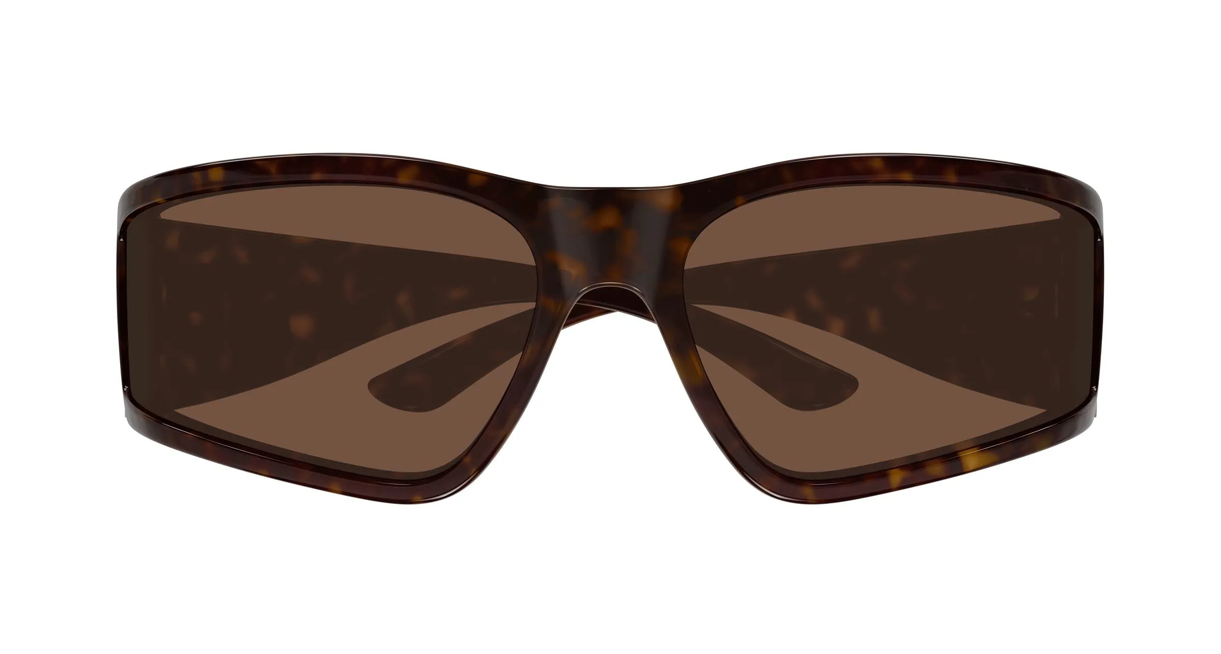 Balenciaga BB0457S 003 Occhiali da sole Acetato Havana Marrone Maschera - immagine 2