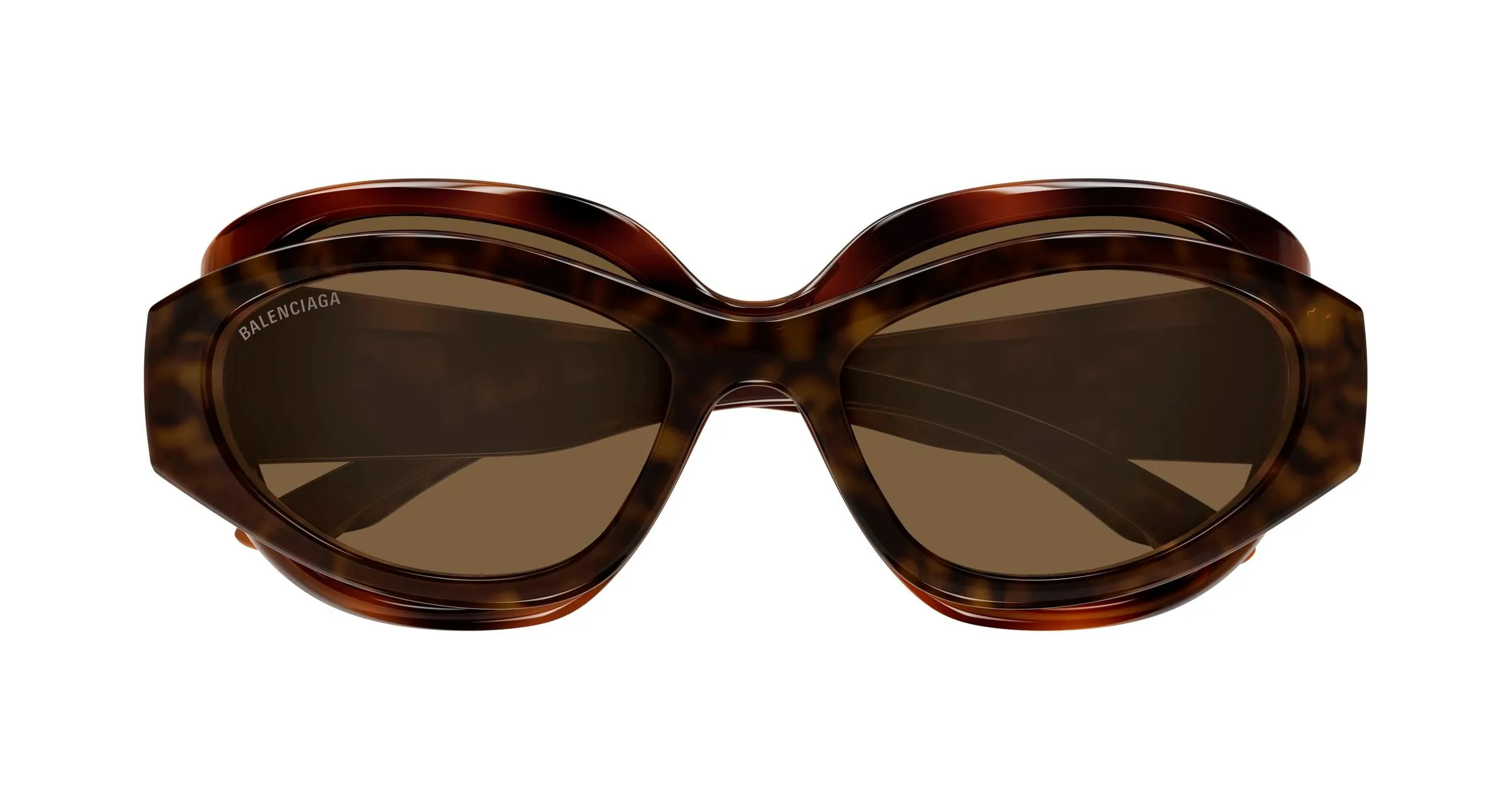 Balenciaga BB0456S 003 Occhiali da sole Acetato Havana Marrone Cat Eye - immagine 2