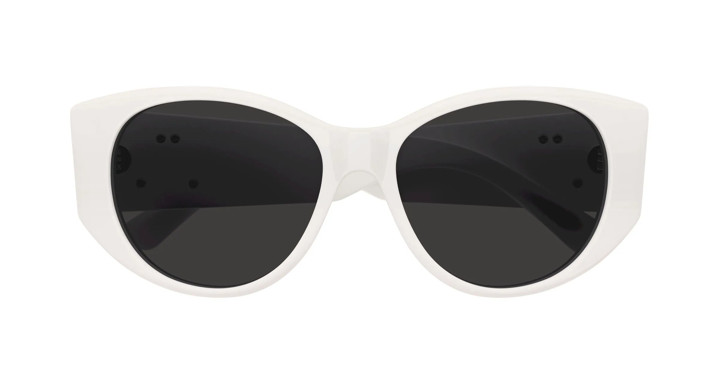 Balenciaga BB0455S 003 Occhiali da sole Acetato Bianco Grigio Geometrica - immagine 2