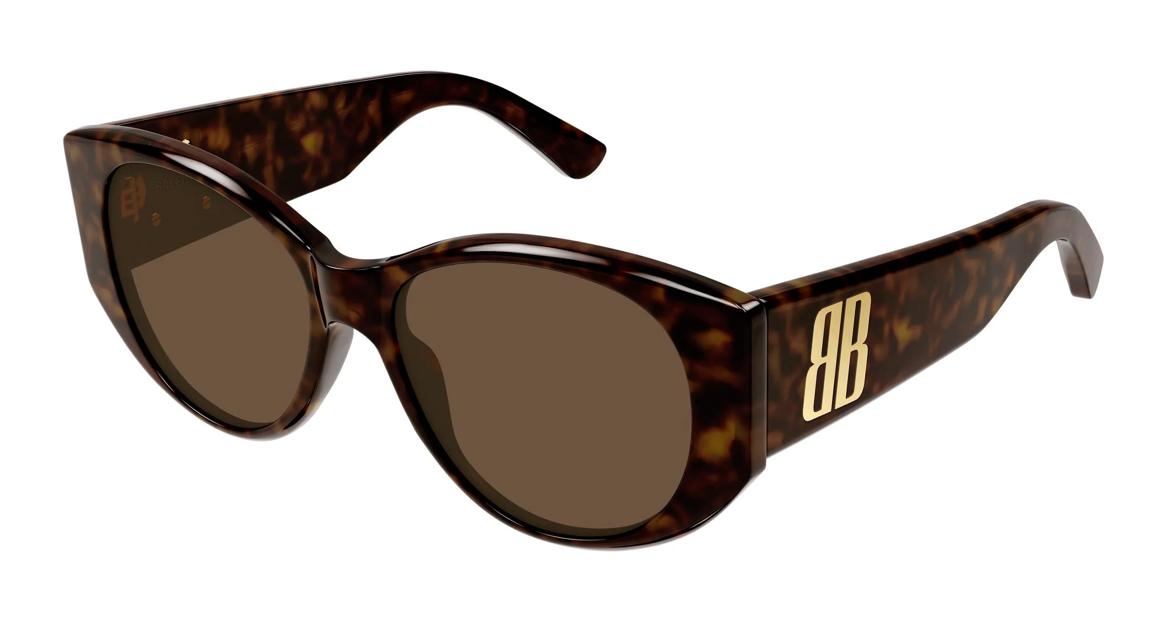 Balenciaga BB0455S 002 Occhiali da sole Acetato Havana Marrone Geometrica - immagine 1