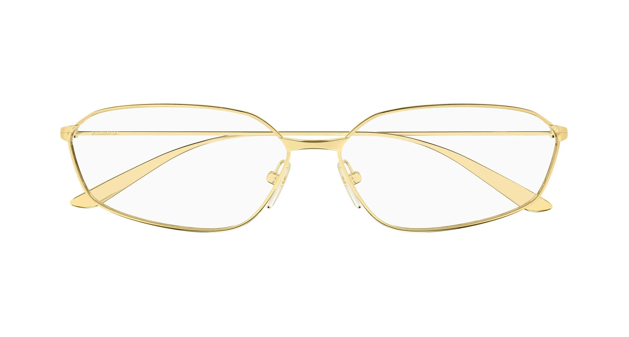 Balenciaga BB0453O 003 Montature da vista Acetato Oro Trasparente Geometrica - immagine 2