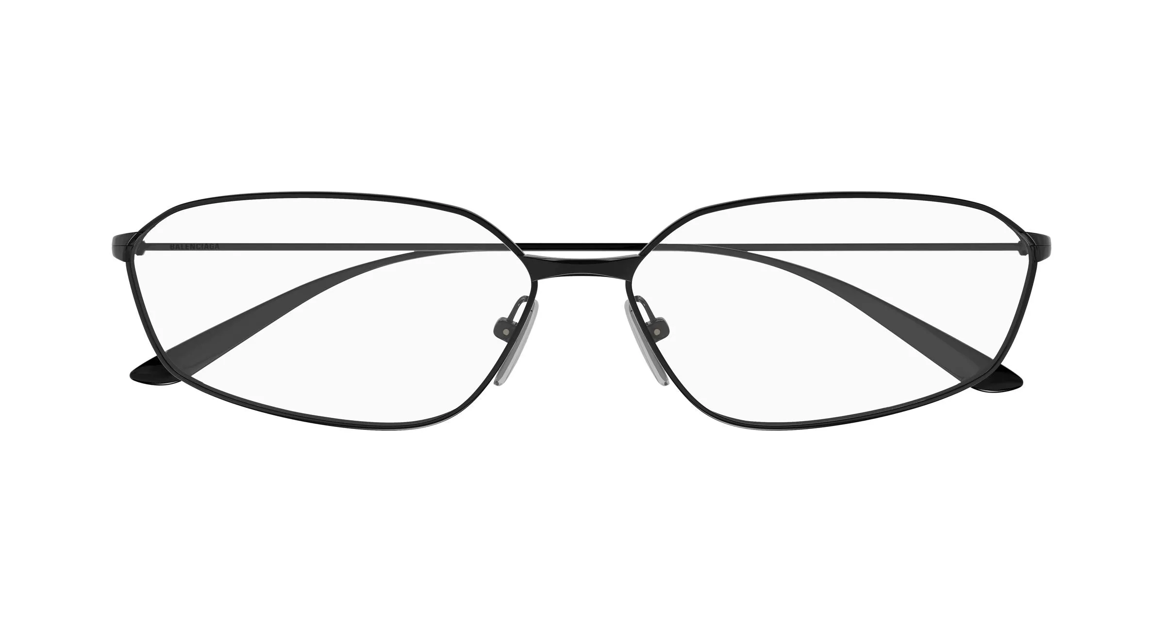 Balenciaga BB0453O 002 Montature da vista Acetato Nero Trasparente Geometrica - immagine 2