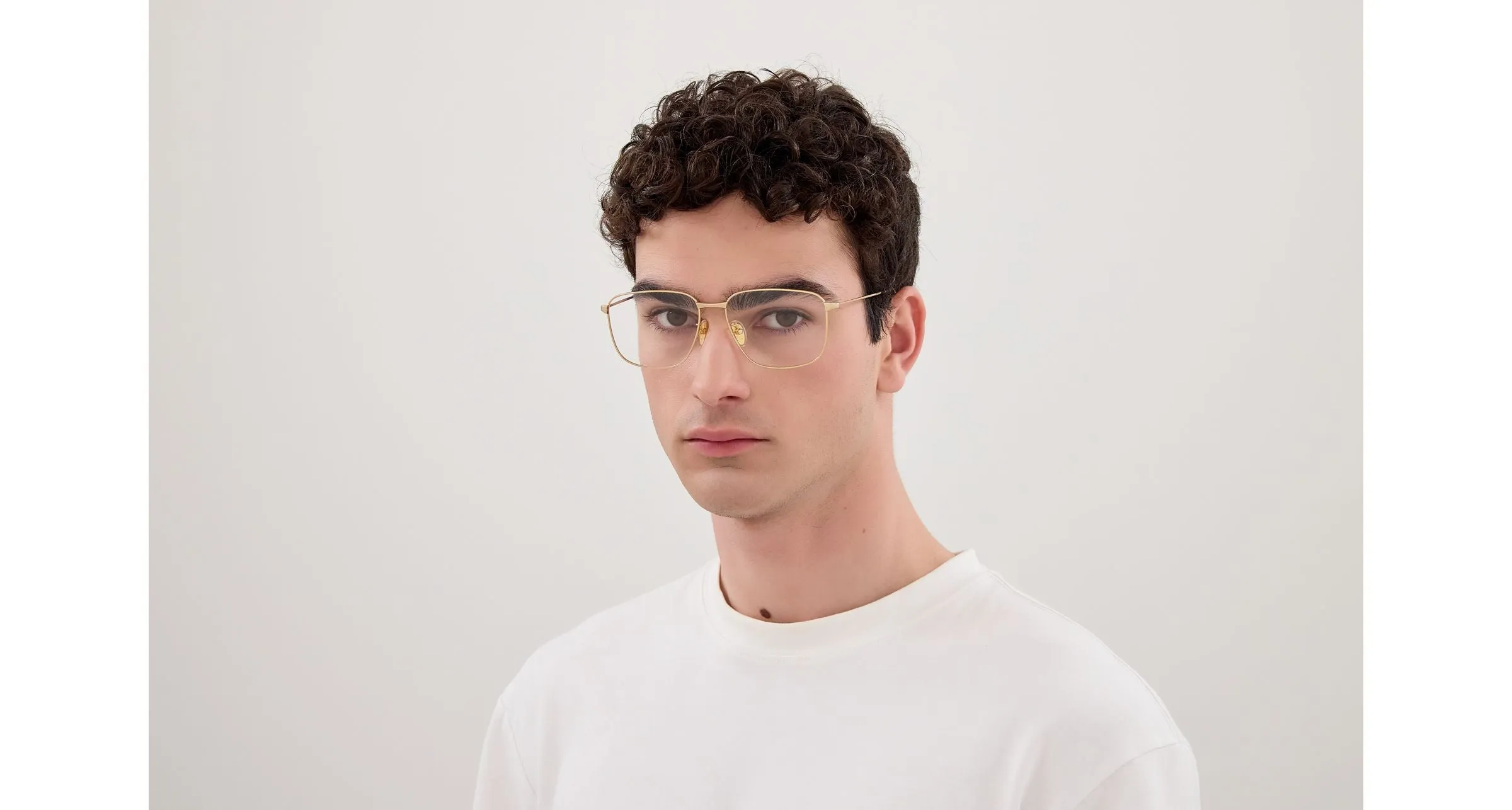 Balenciaga BB0452O 003 Montature da vista Acetato Oro Trasparente Squadrata - immagine 4