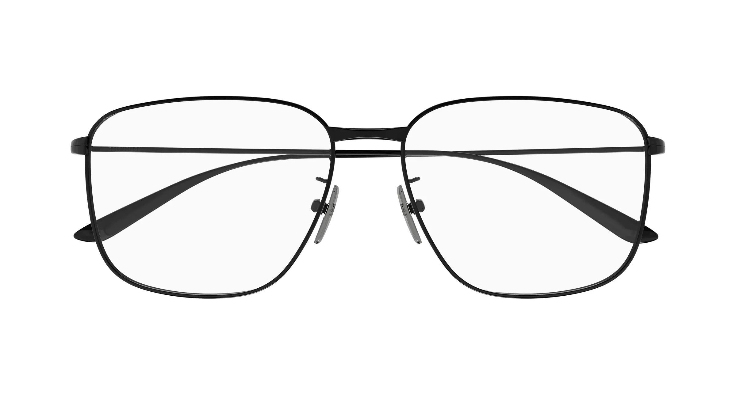 Balenciaga BB0452O 002 Montature da vista Acetato Nero Trasparente Squadrata - immagine 2