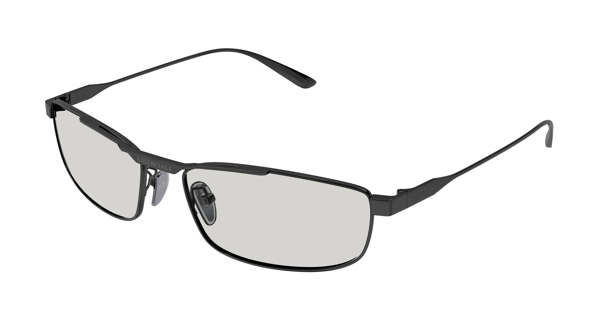 Balenciaga BB0451S 006 Occhiali da sole Acetato Grigio Grigio Squadrata - immagine 1