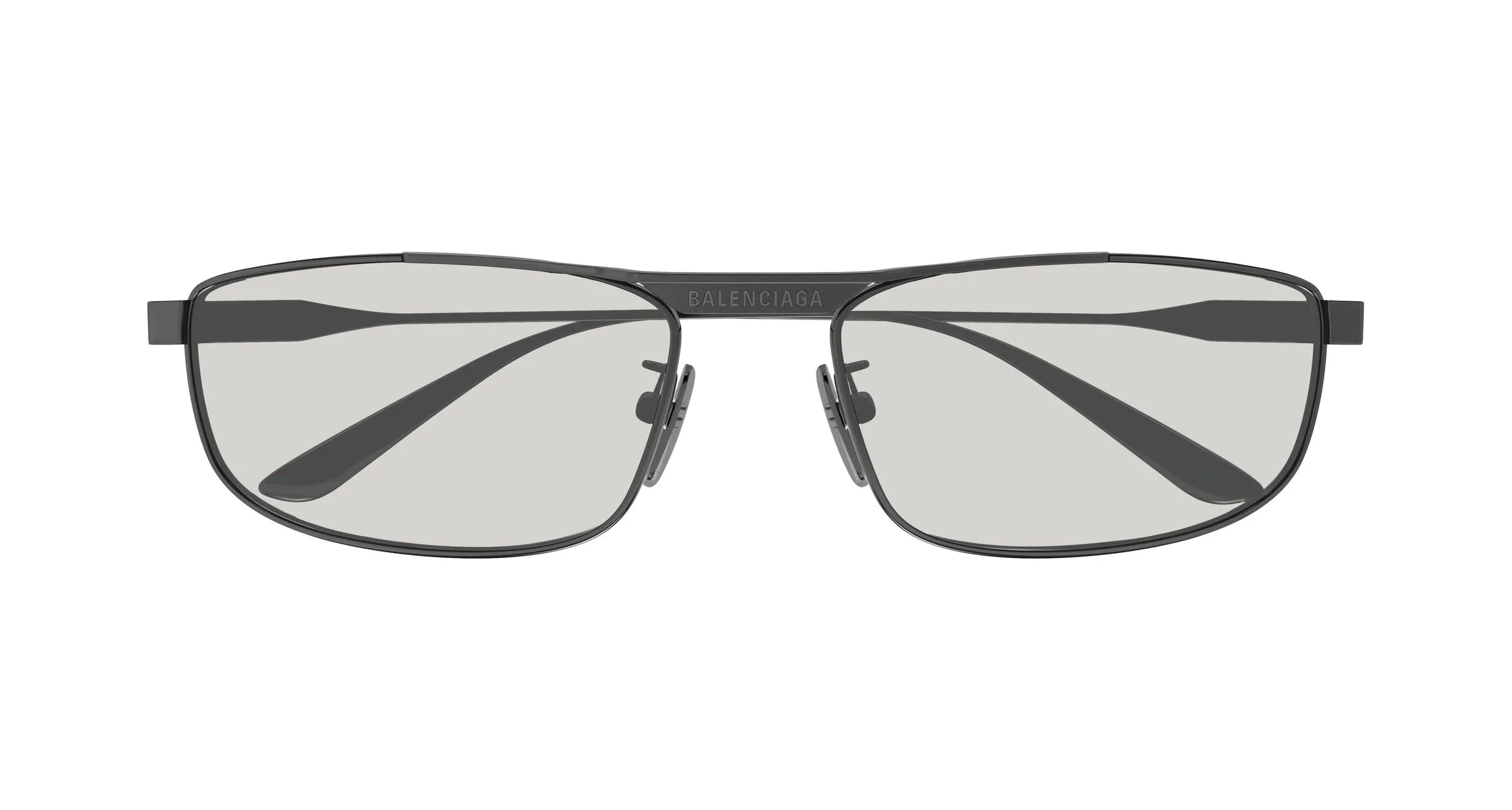 Balenciaga BB0451S 006 Occhiali da sole Acetato Grigio Grigio Squadrata - immagine 2