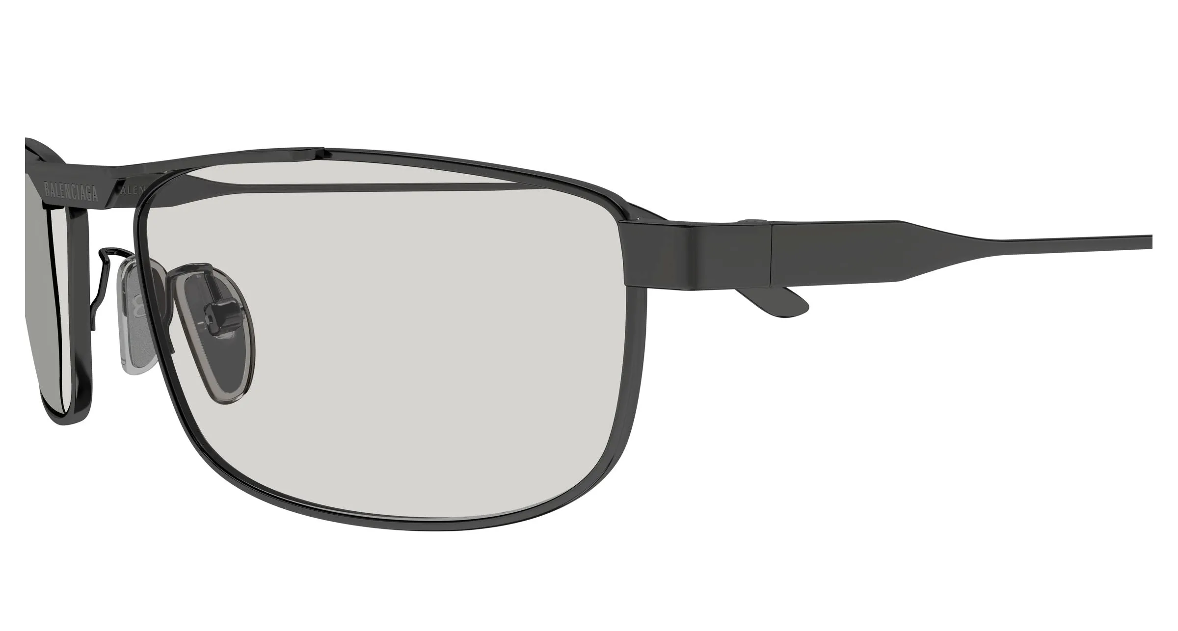 Balenciaga BB0451S 006 Occhiali da sole Acetato Grigio Grigio Squadrata - immagine 3