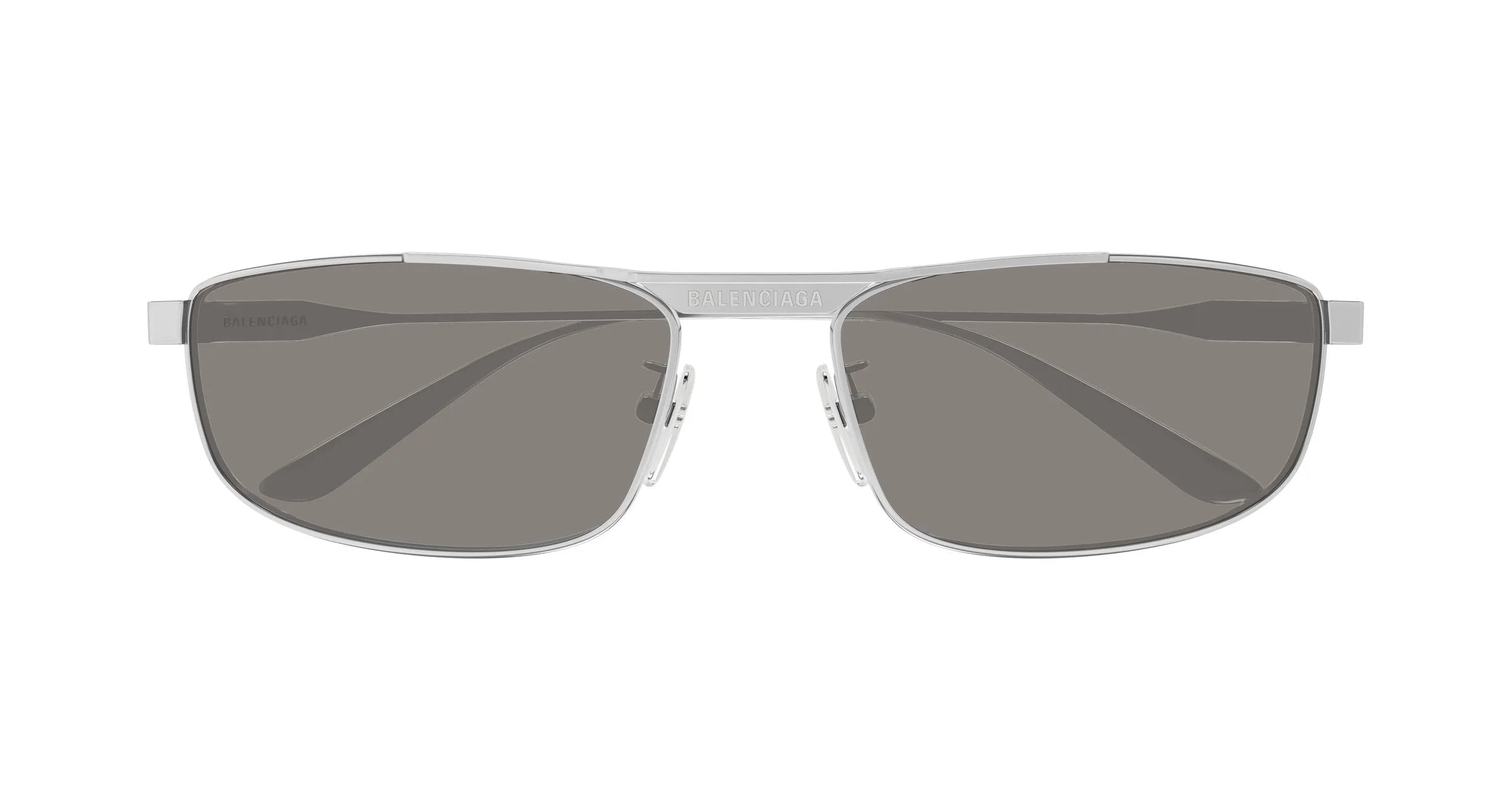 Balenciaga BB0451S 003 Occhiali da sole Acetato Rutenio Grigio Squadrata - immagine 2