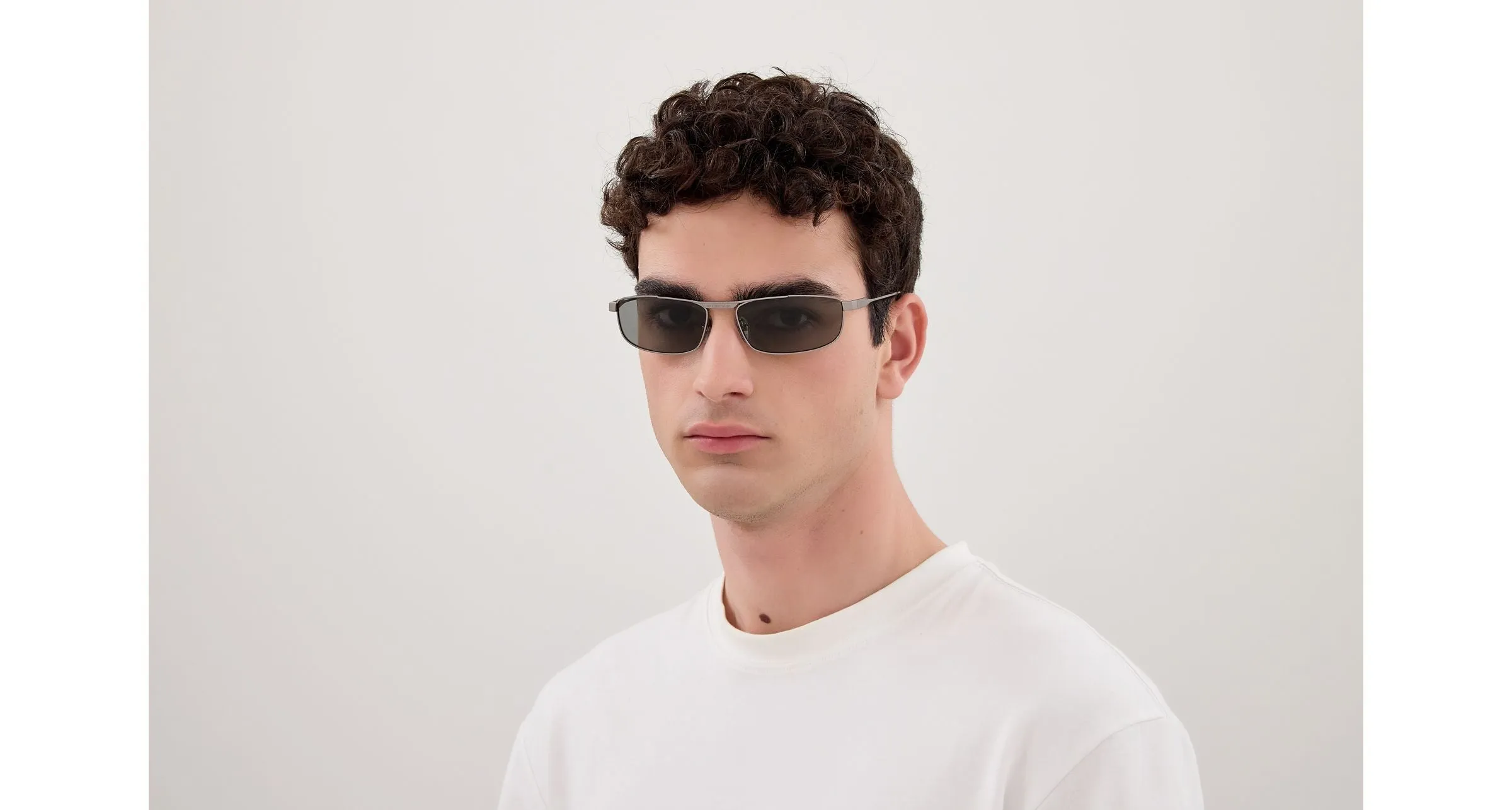 Balenciaga BB0451S 003 Occhiali da sole Acetato Rutenio Grigio Squadrata - immagine 4