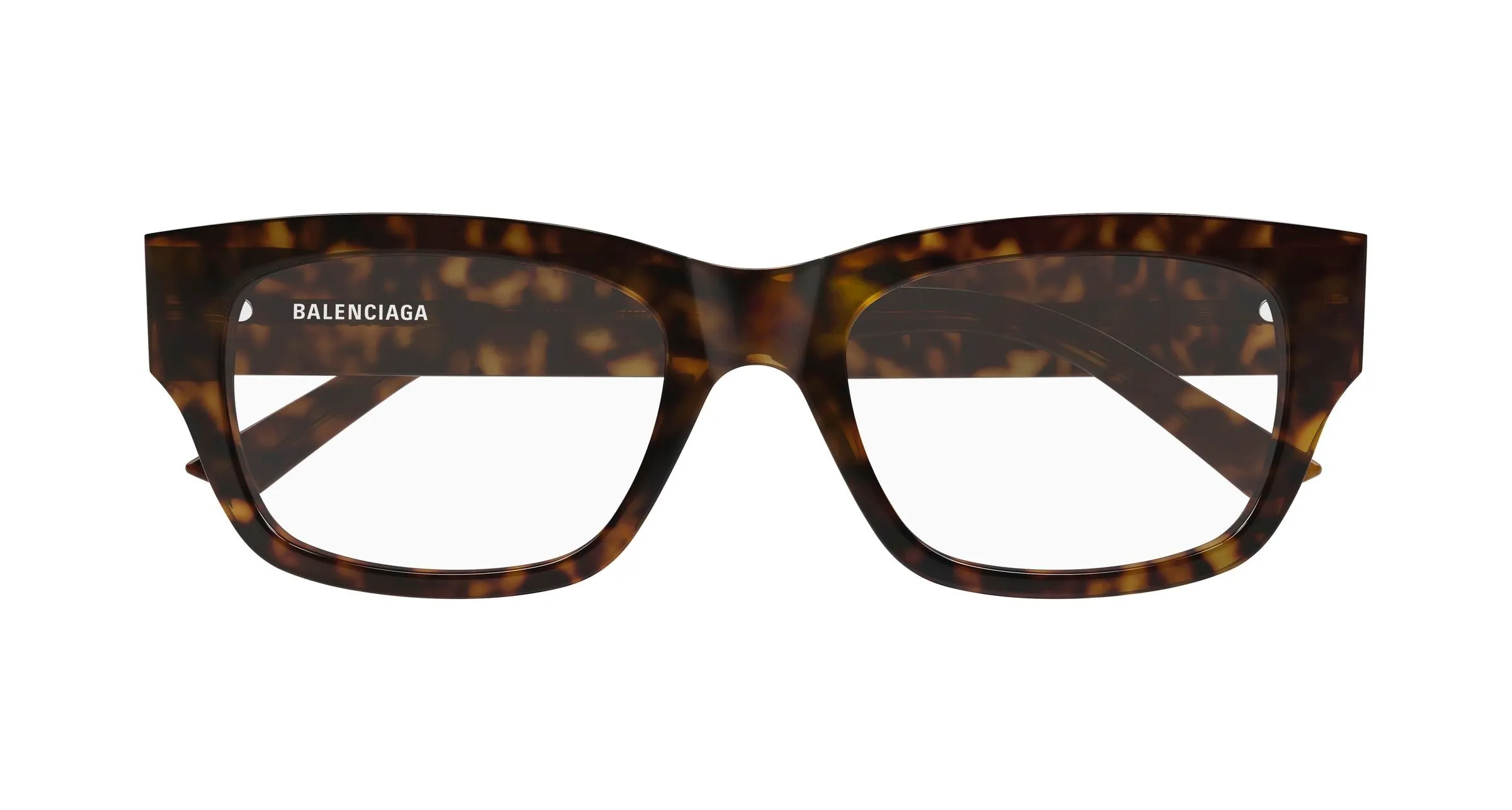 Balenciaga BB0450O 002 Montature da vista Acetato Havana Trasparente Squadrata - immagine 2
