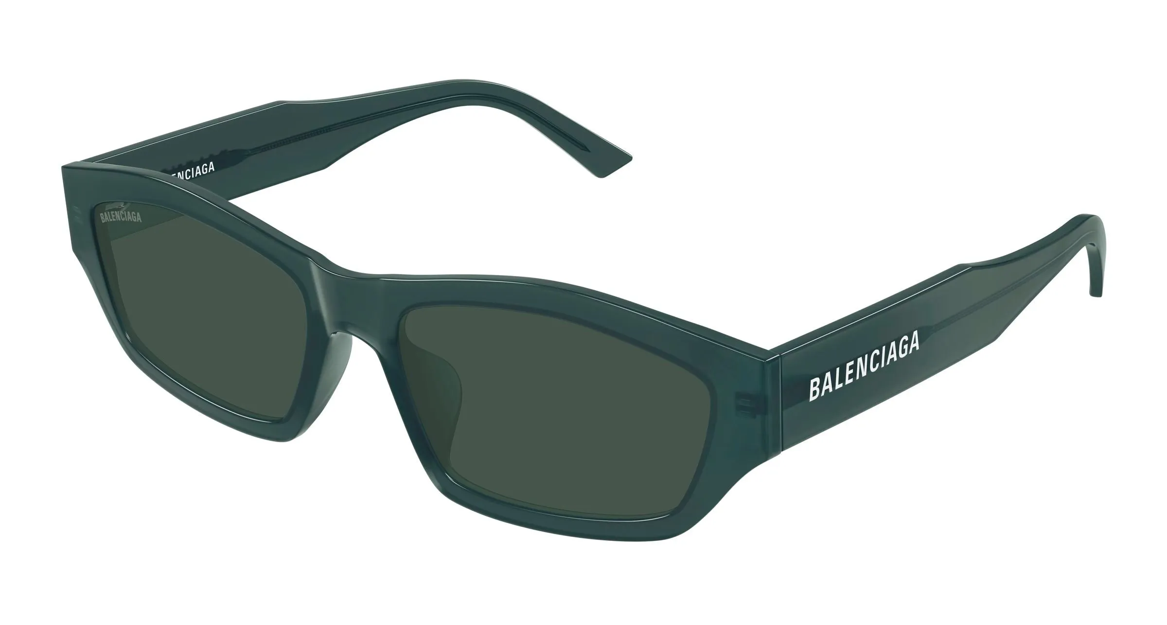 Balenciaga BB0448SK 003 Occhiali da sole Acetato Verde Verde Geometrica - immagine 1