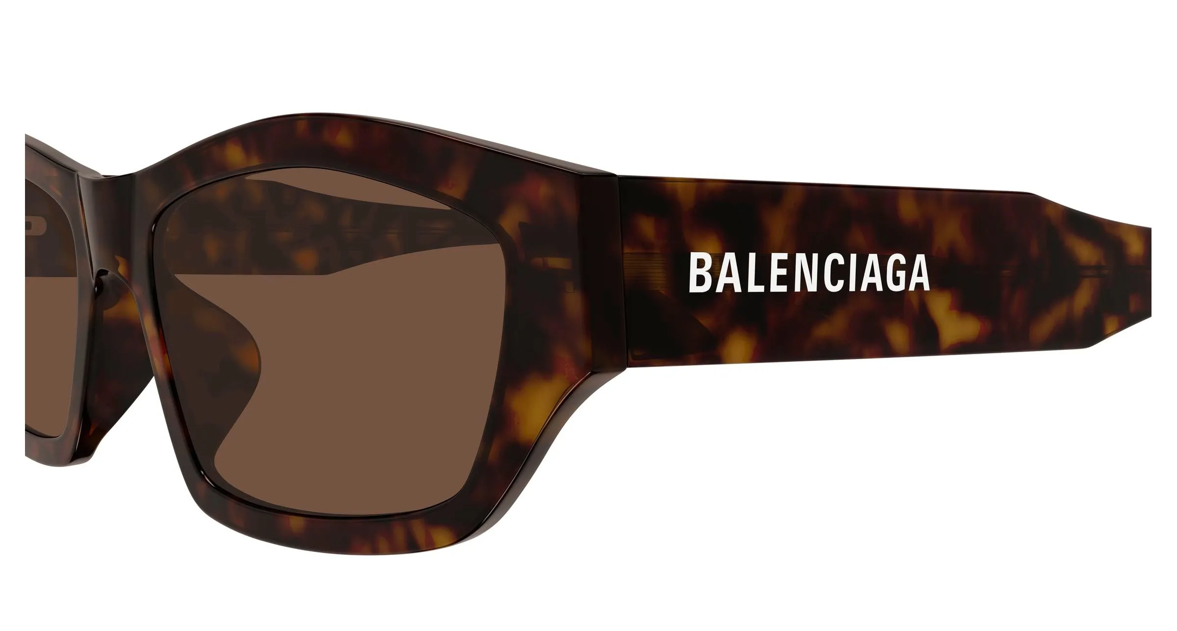 Balenciaga BB0448SK 002 Occhiali da sole Acetato Havana Marrone Geometrica - immagine 3