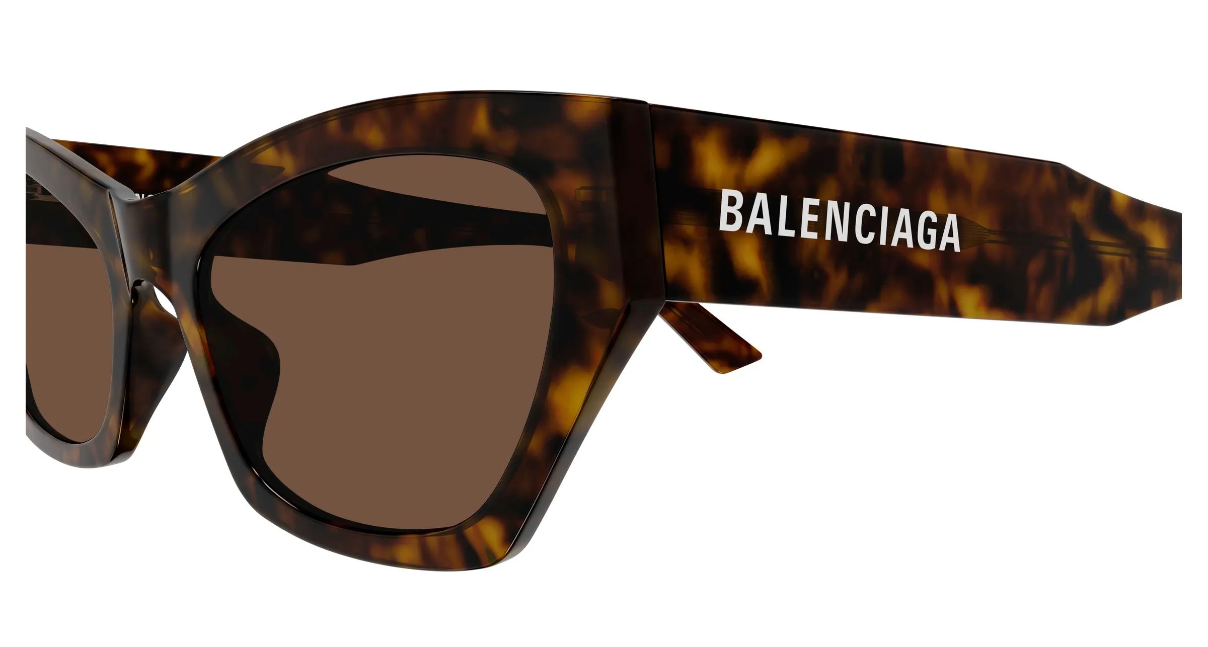 Balenciaga BB0447S 002 Occhiali da sole Acetato Havana Marrone Cat Eye - immagine 3