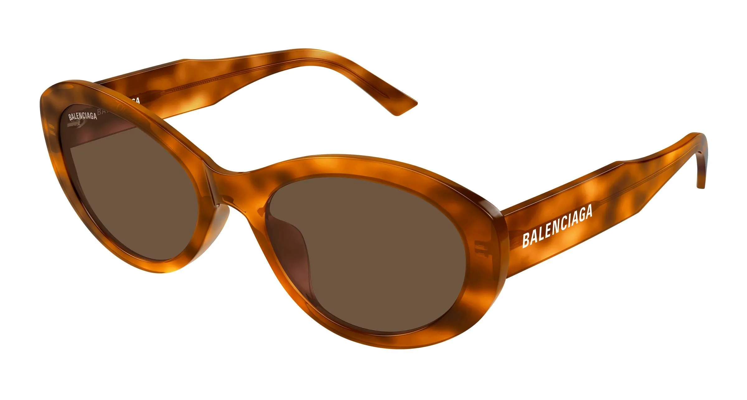 Balenciaga BB0446S 003 Occhiali da sole Acetato Havana Marrone Rotonda - immagine 1