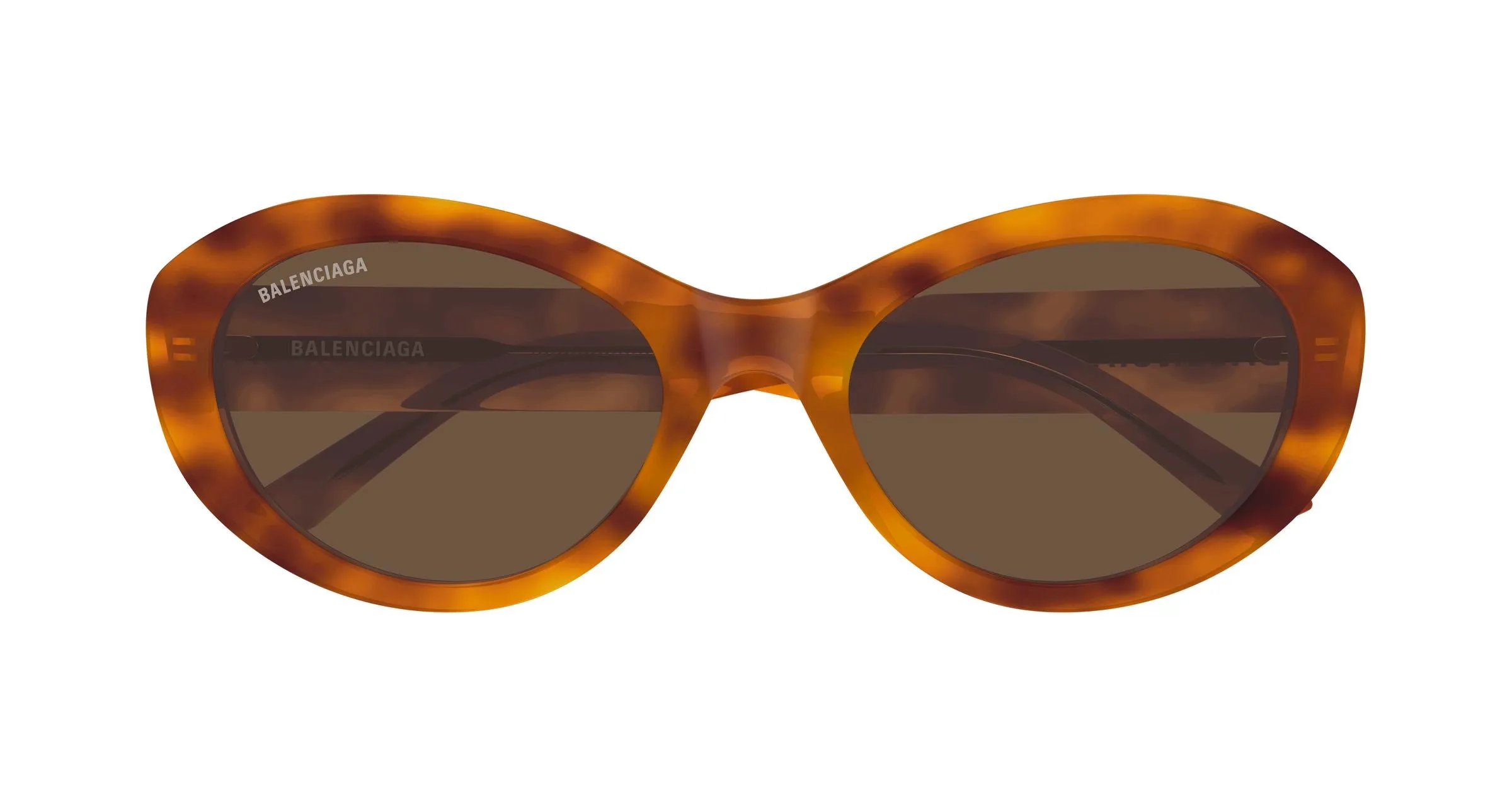 Balenciaga BB0446S 003 Occhiali da sole Acetato Havana Marrone Rotonda - immagine 2
