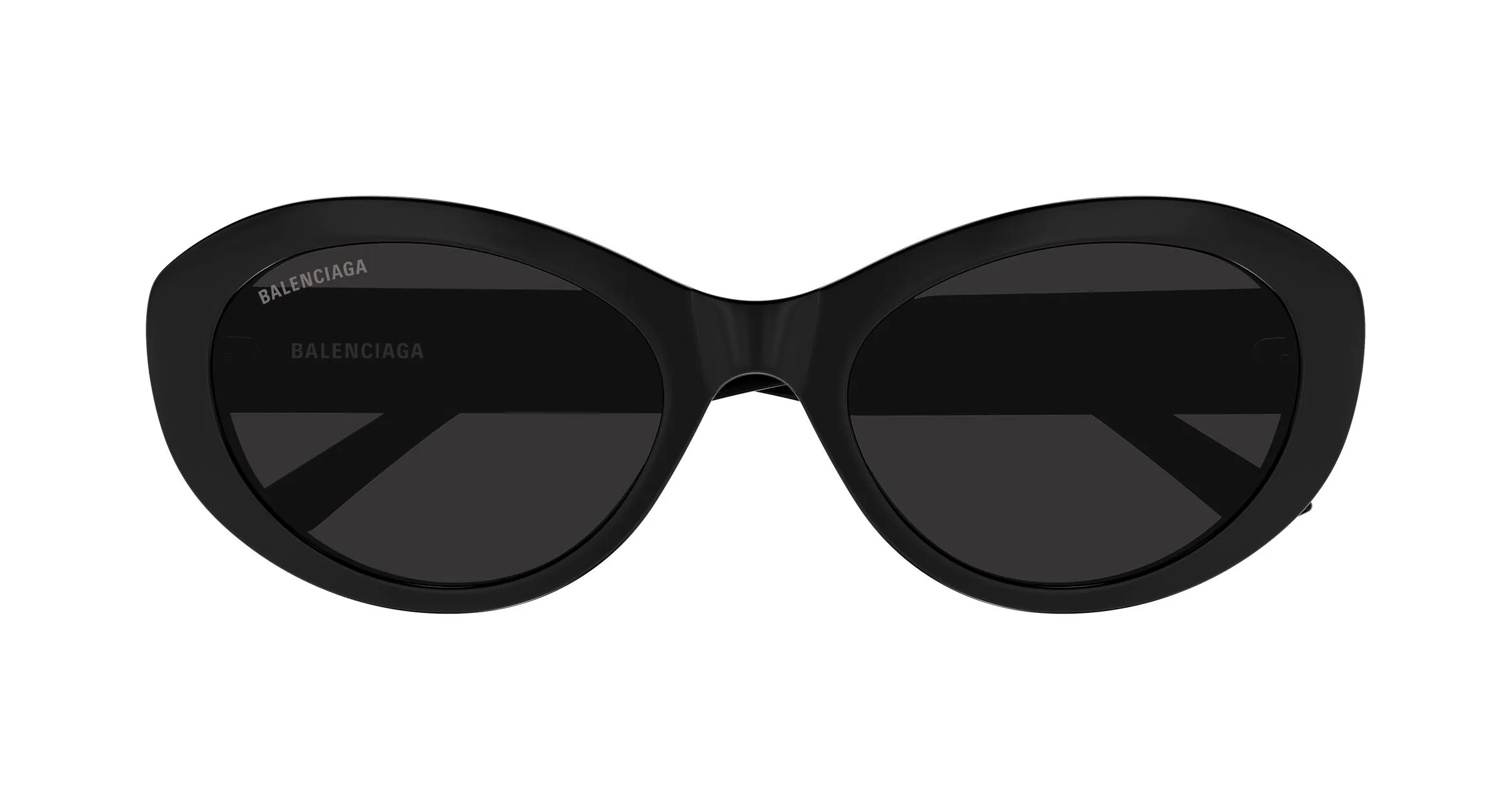 Balenciaga BB0446S 001 Occhiali da sole Acetato Nero Grigio Rotonda - immagine 2