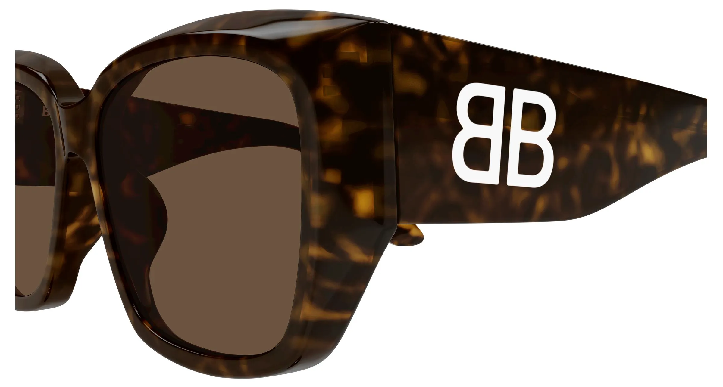 Balenciaga BB0445SK 004 Occhiali da sole Acetato Havana Marrone Farfalla - immagine 3