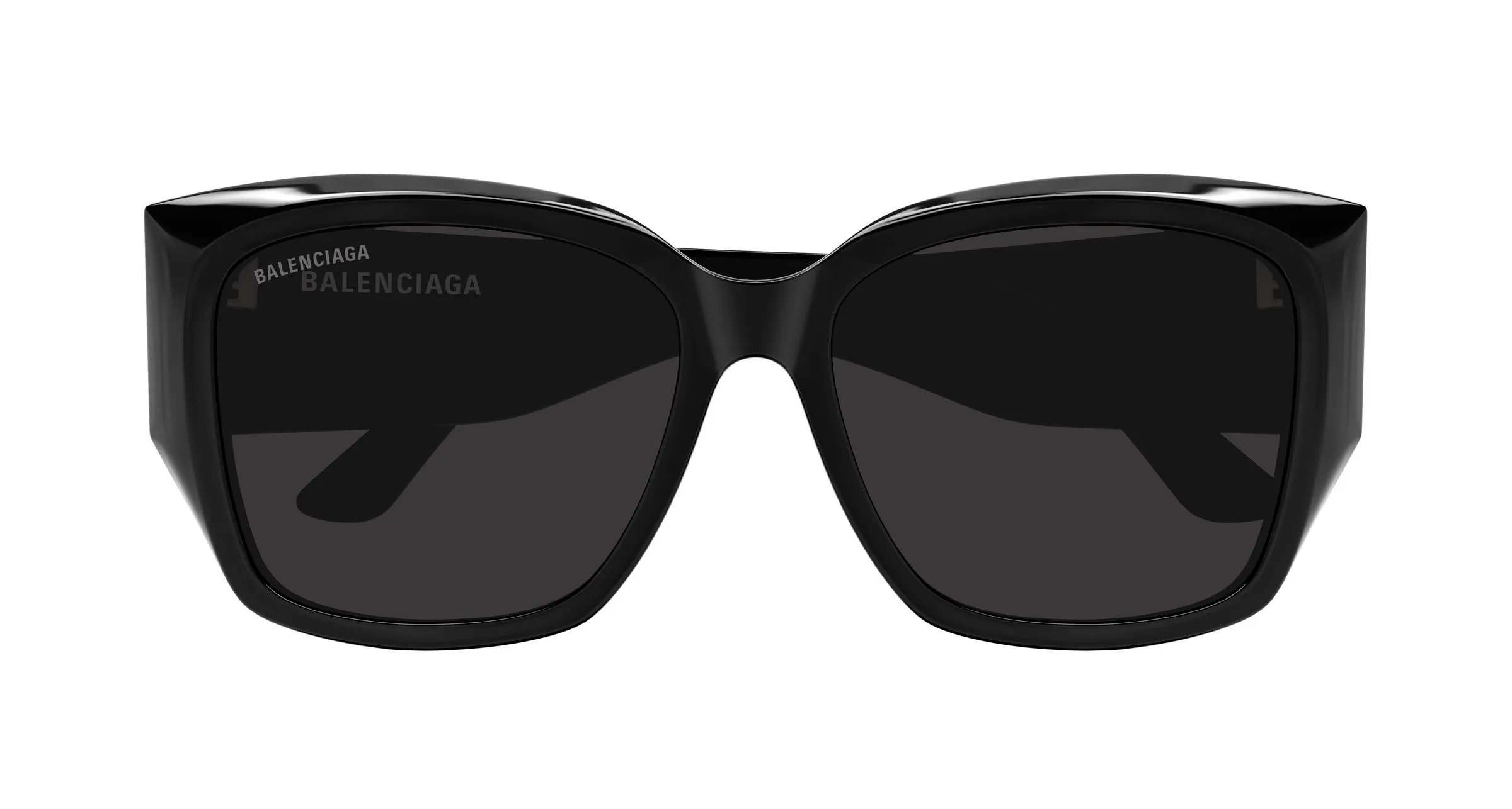 Balenciaga BB0445SK 002 Occhiali da sole Acetato Nero Grigio Farfalla - immagine 2