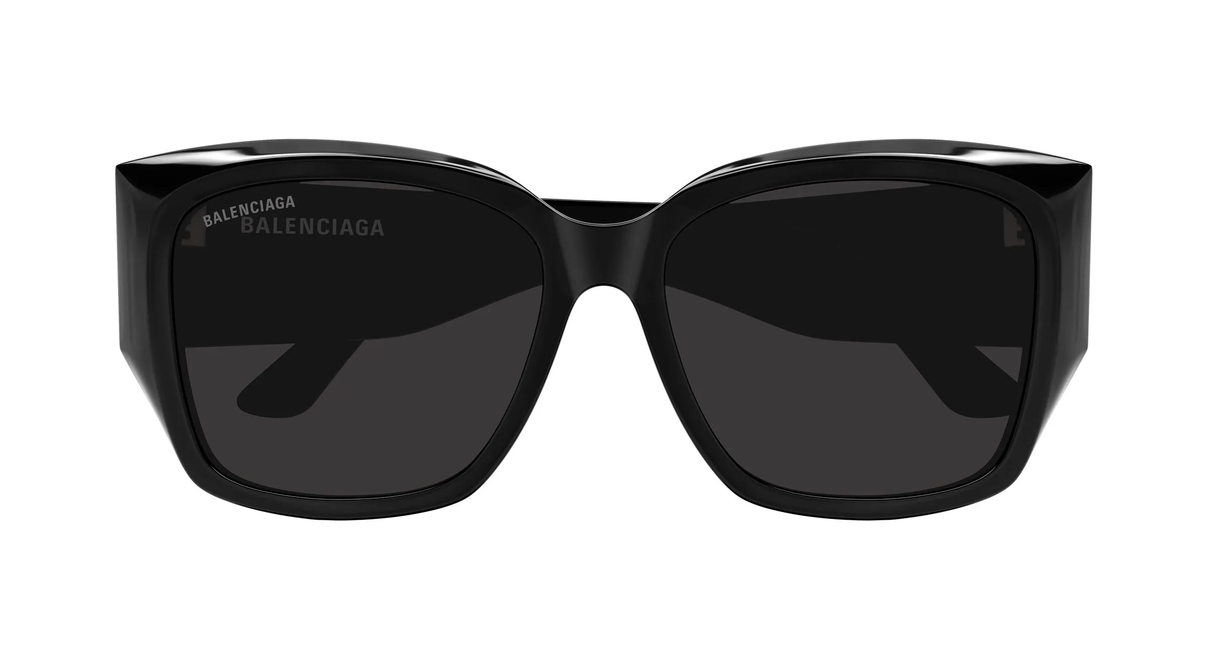 Balenciaga BB0445SK 001 Occhiali da sole Acetato Nero Grigio Farfalla - immagine 2