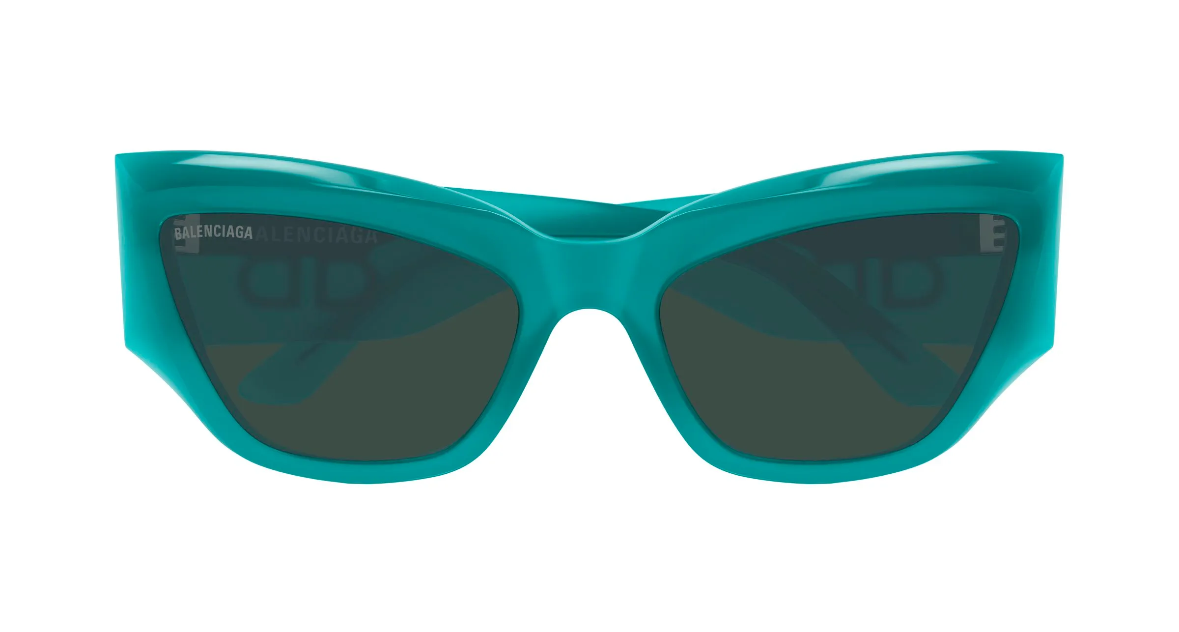 Balenciaga BB0444S 005 Occhiali da sole Acetato Verde Verde Cat Eye - immagine 2
