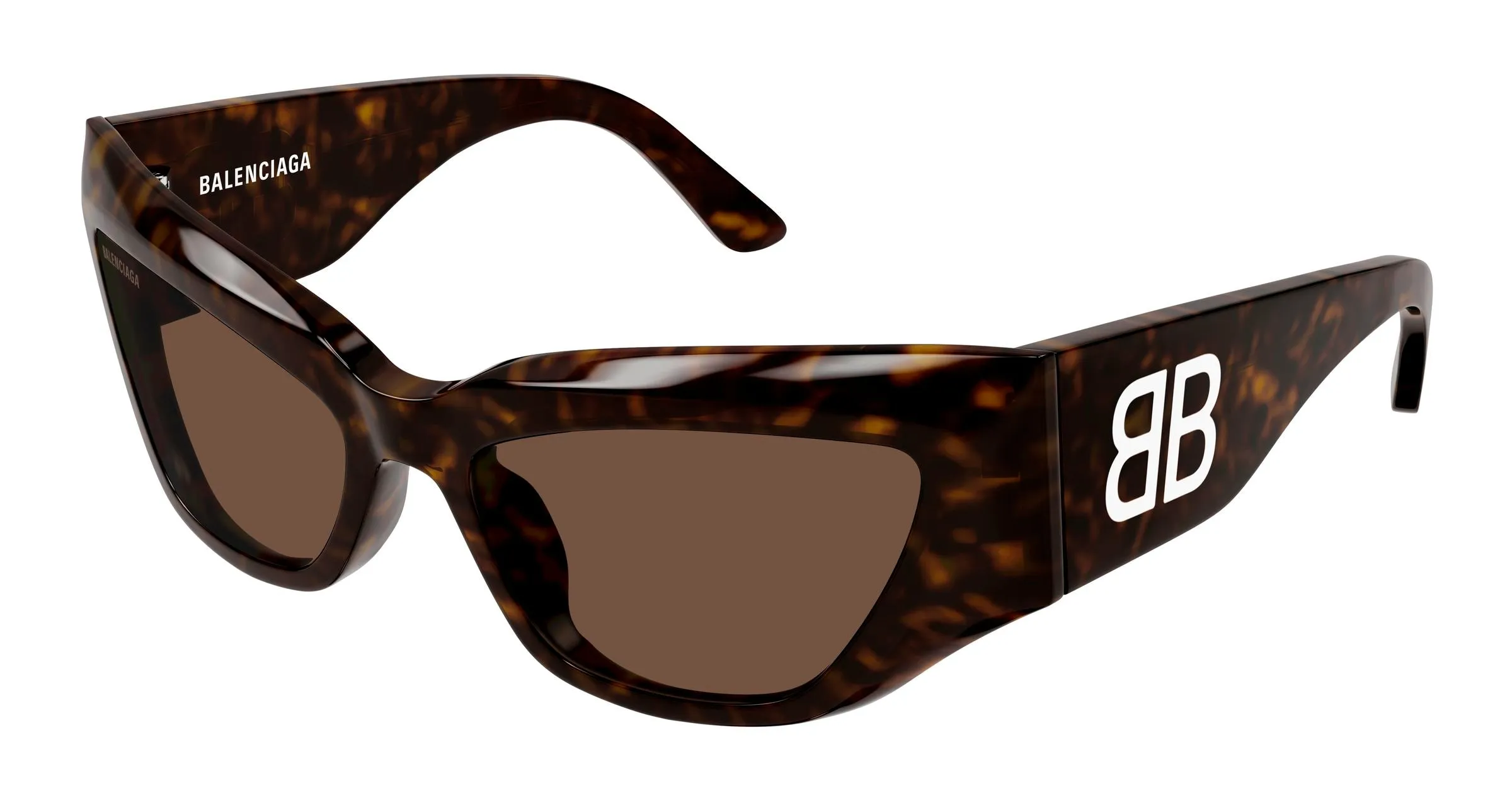 Balenciaga BB0444S 004 Occhiali da sole Acetato Havana Marrone Cat Eye - immagine 1