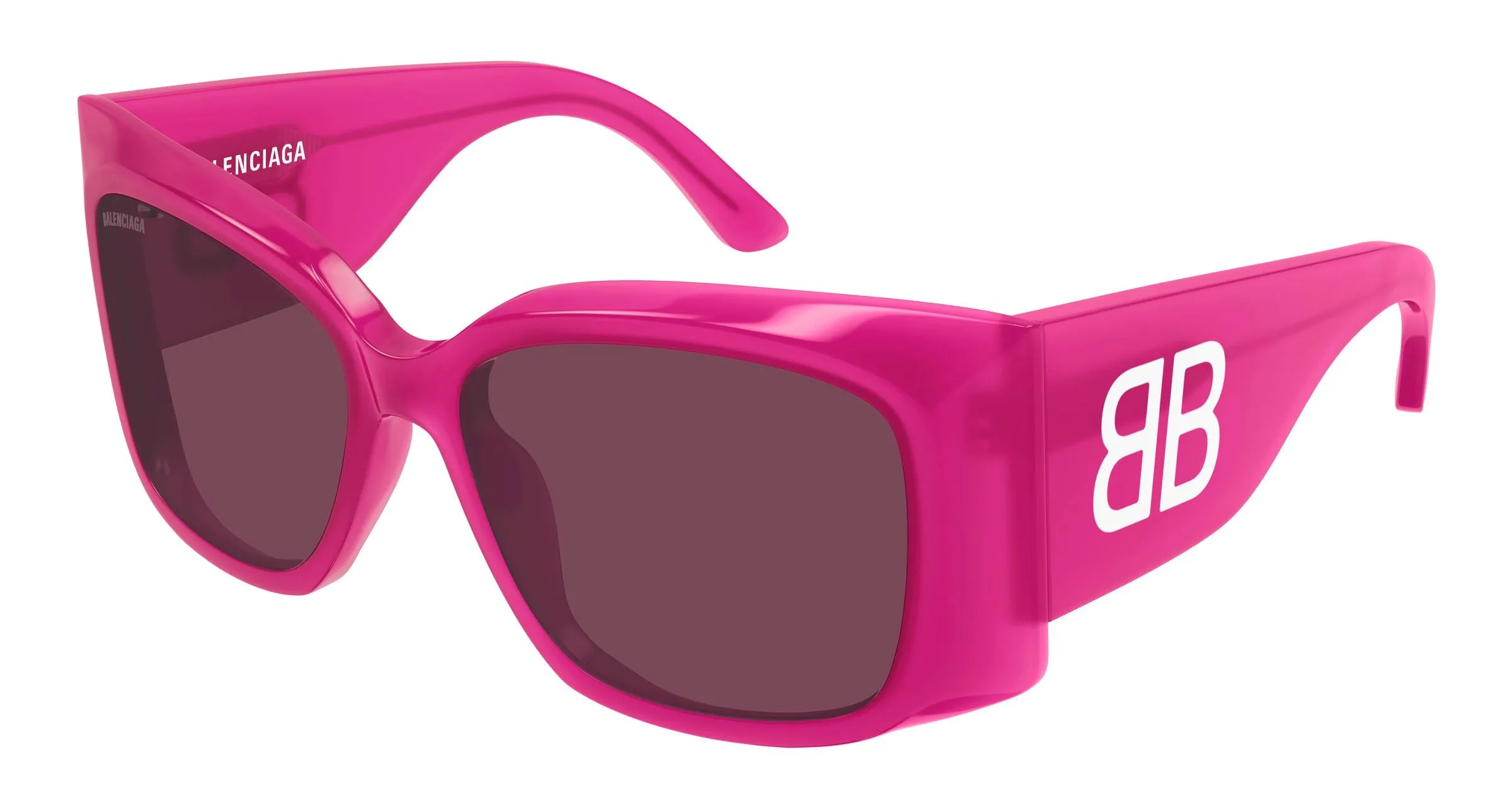 Balenciaga BB0443S 005 Occhiali da sole Acetato Fucsia Viola Farfalla - immagine 1