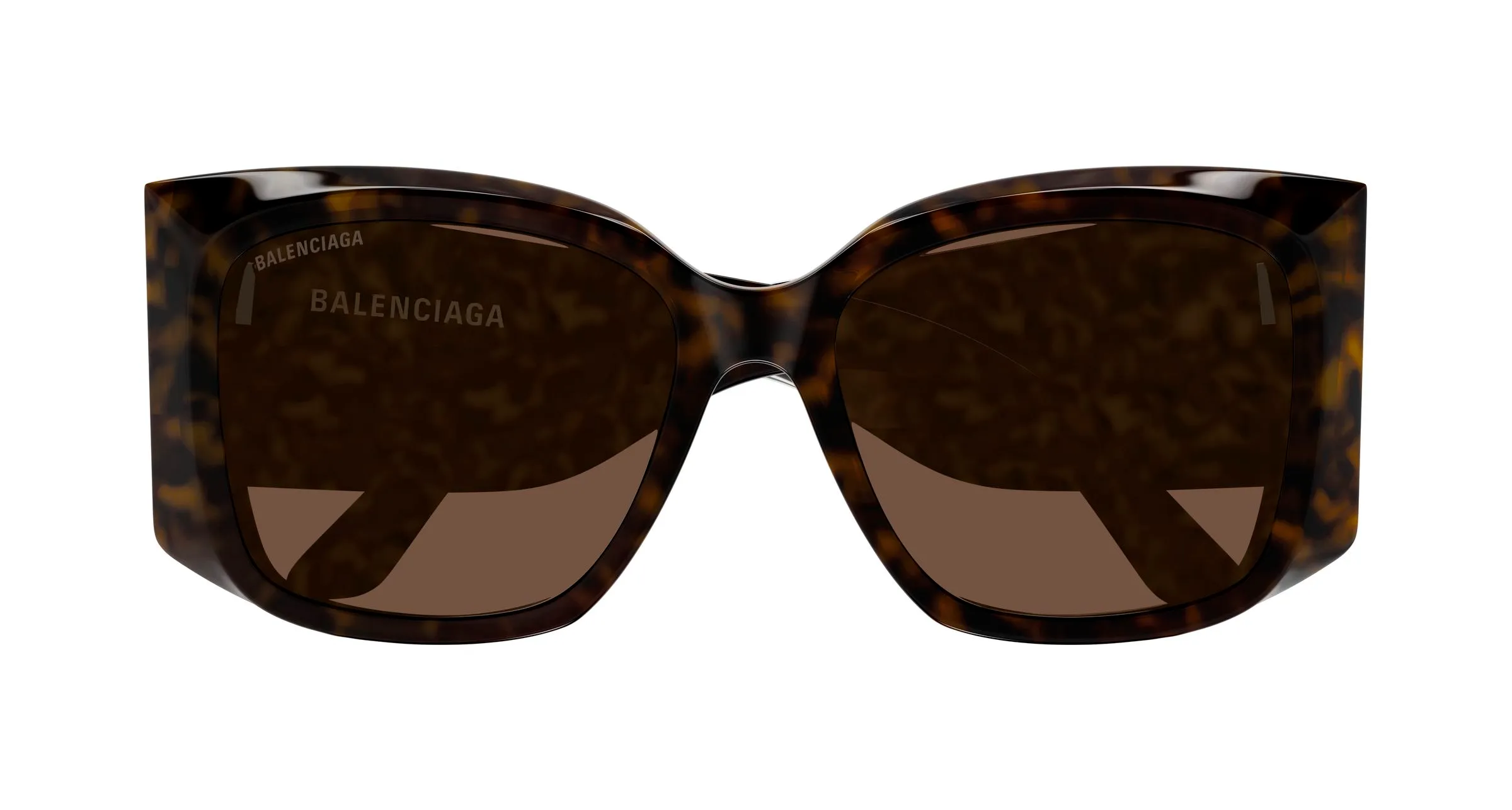 Balenciaga BB0443S 004 Occhiali da sole Acetato Havana Marrone Farfalla - immagine 2