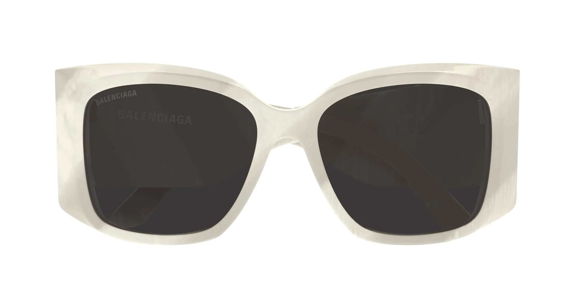Balenciaga BB0443S 003 Occhiali da sole Acetato Avorio Grigio Farfalla - immagine 2
