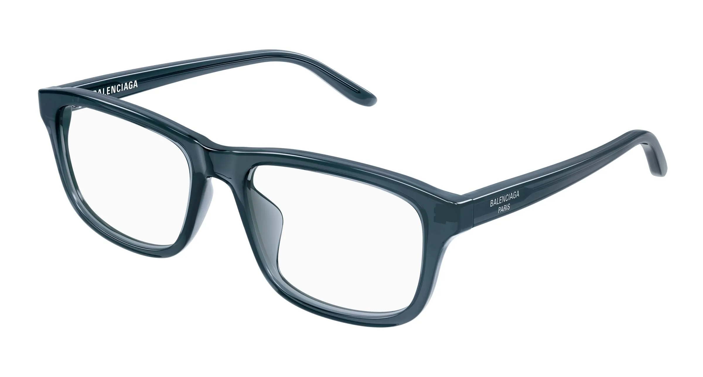 Balenciaga BB0442OA 007 Montature da vista Acetato Blu Trasparente Squadrata - immagine 1