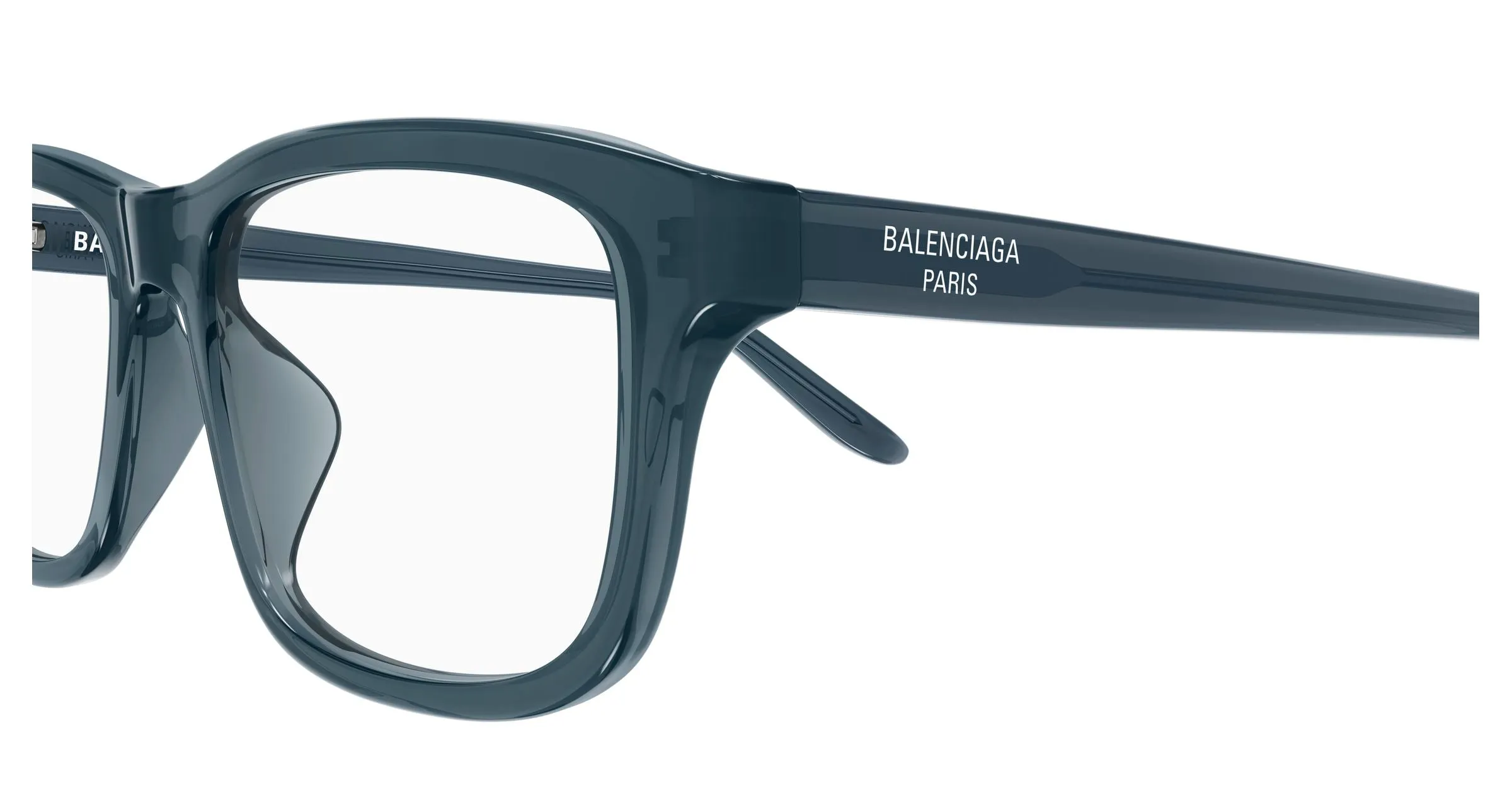 Balenciaga BB0442OA 007 Montature da vista Acetato Blu Trasparente Squadrata - immagine 3