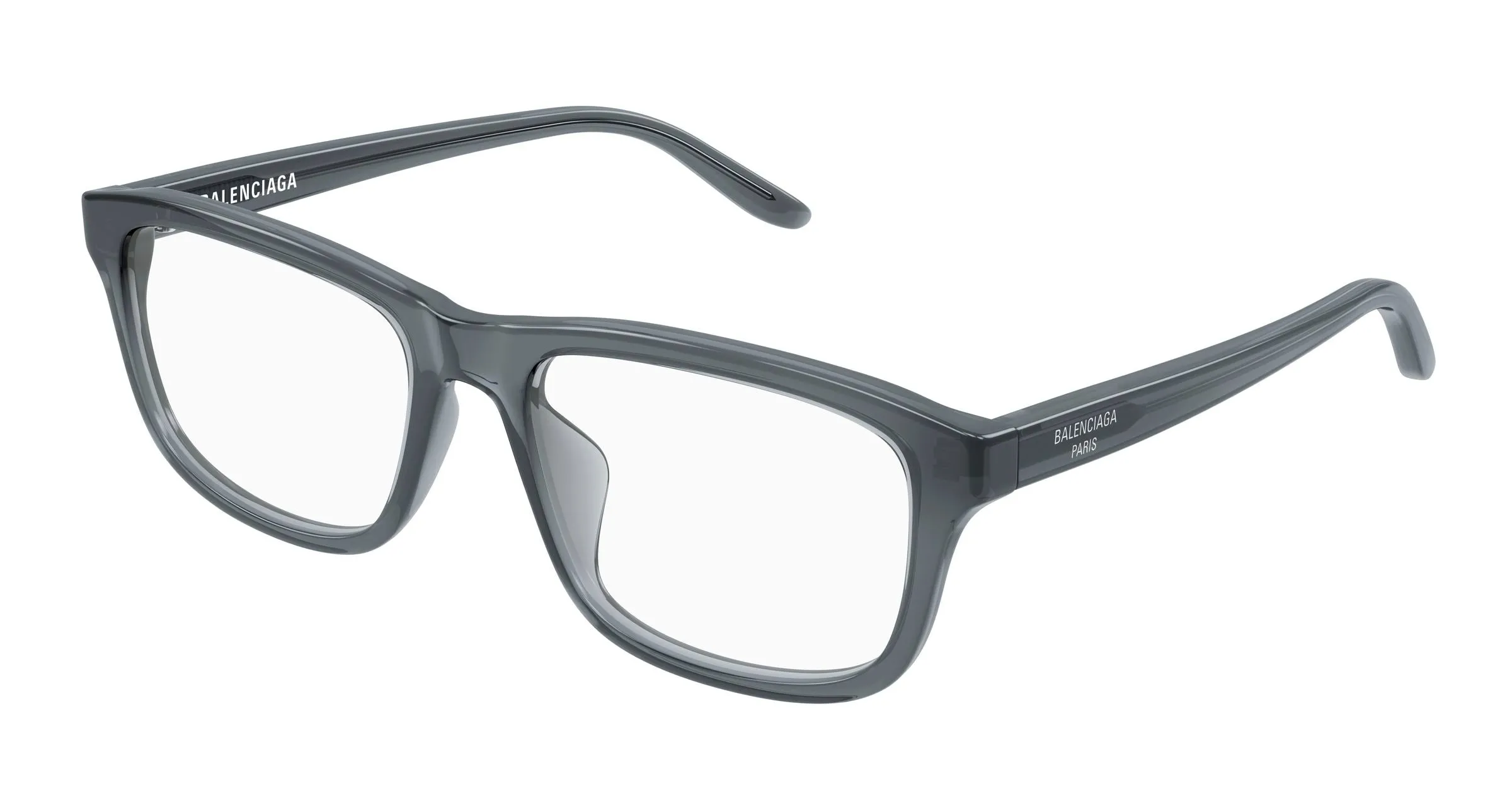 Balenciaga BB0442OA 005 Montature da vista Acetato Grigio Trasparente Squadrata - immagine 1