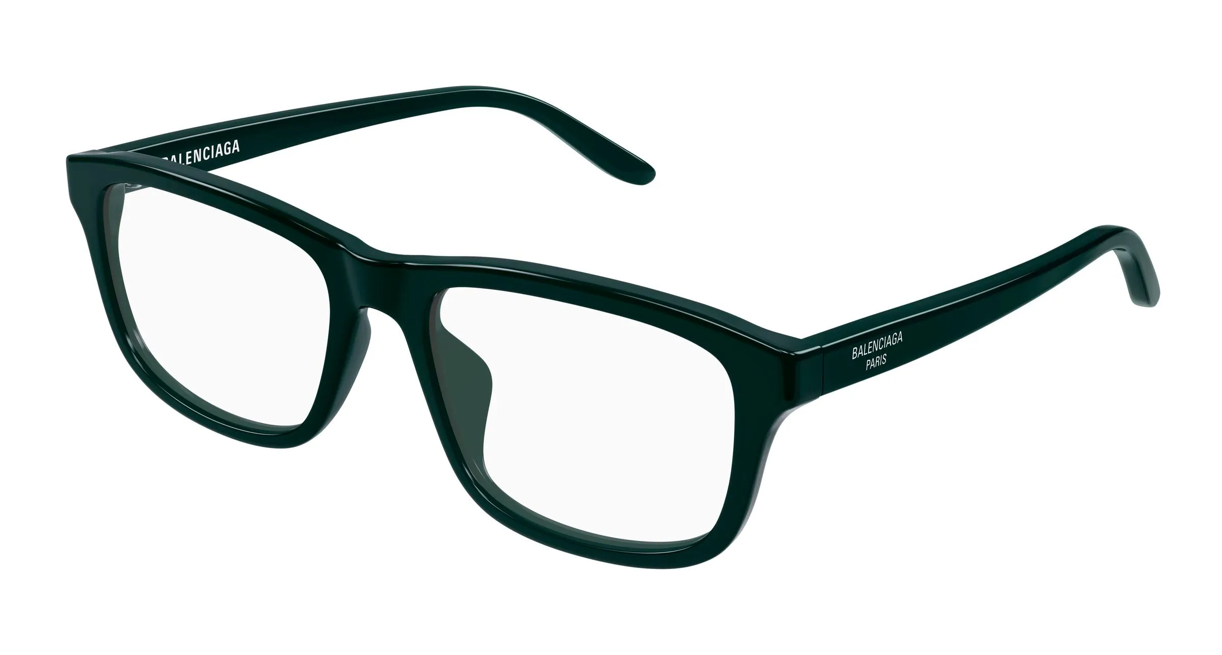 Balenciaga BB0442OA 004 Montature da vista Acetato Verde Trasparente Squadrata - immagine 1