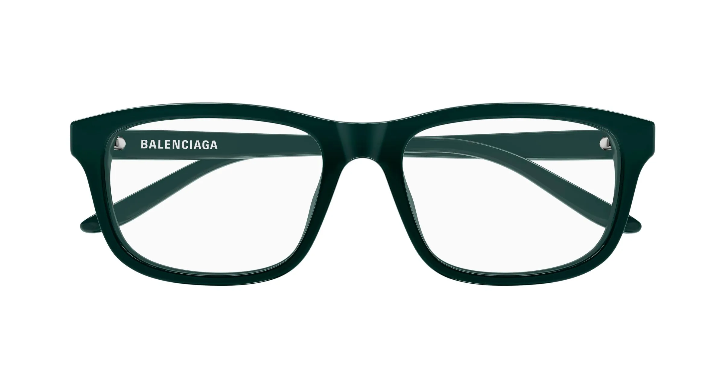 Balenciaga BB0442OA 004 Montature da vista Acetato Verde Trasparente Squadrata - immagine 2