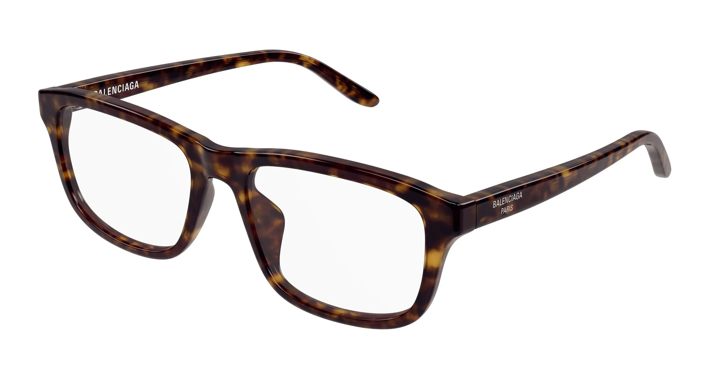 Balenciaga BB0442OA 002 Montature da vista Acetato Havana Trasparente Squadrata - immagine 1