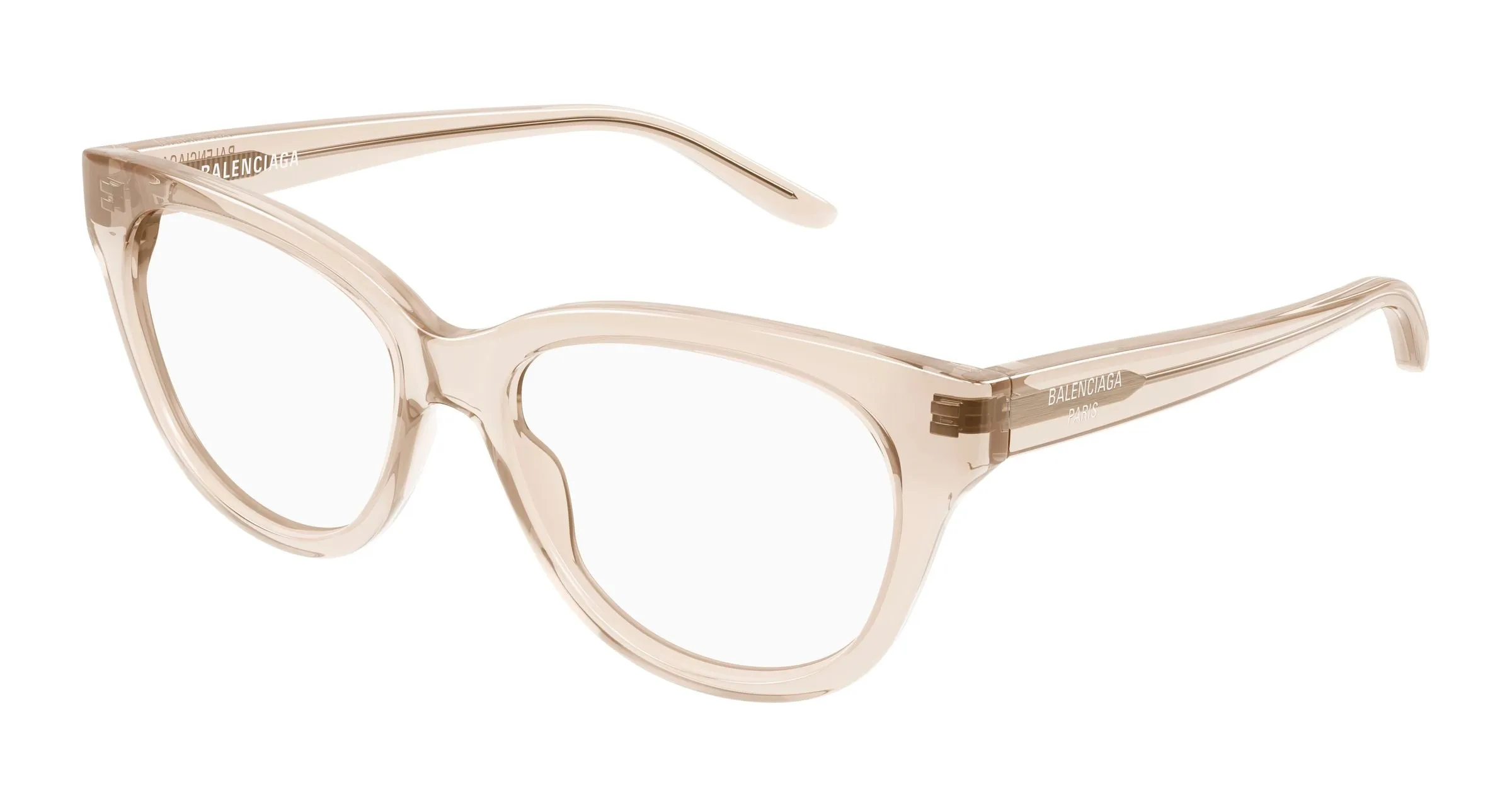 Balenciaga BB0441O 014 Montature da vista Acetato Avorio Trasparente Farfalla - immagine 1