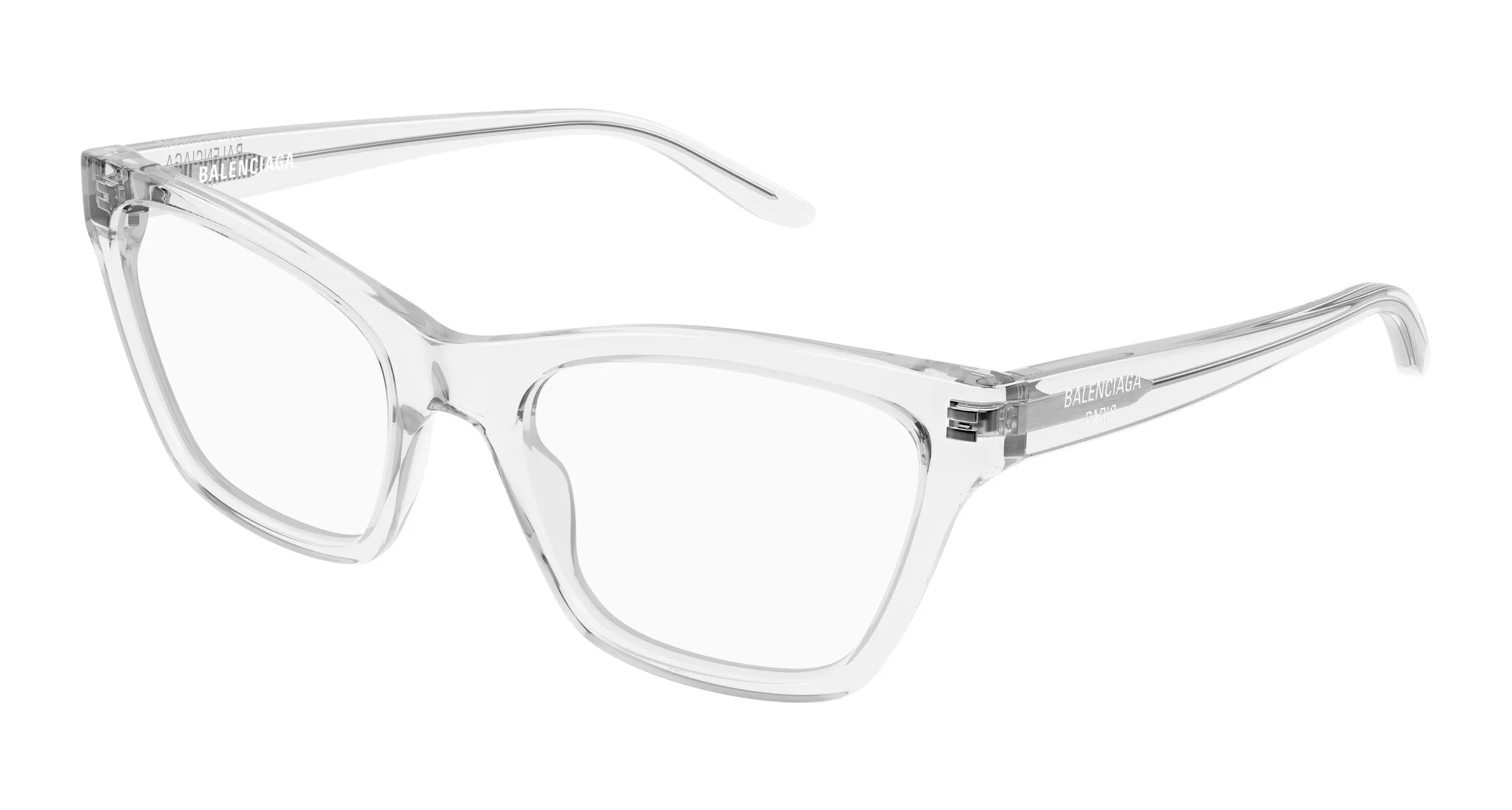 Balenciaga BB0440O 006 Montature da vista Acetato Cristallo Trasparente Cat Eye - immagine 1