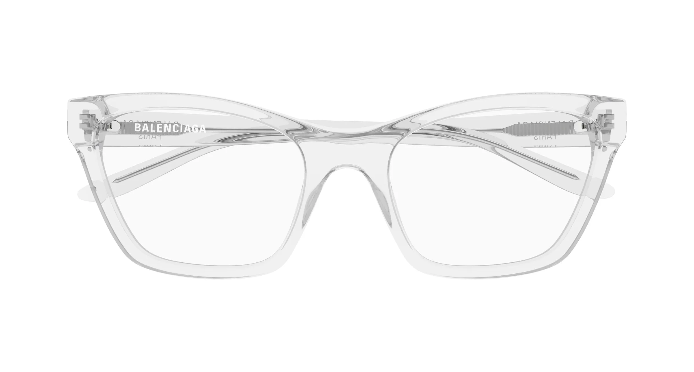 Balenciaga BB0440O 006 Montature da vista Acetato Cristallo Trasparente Cat Eye - immagine 2