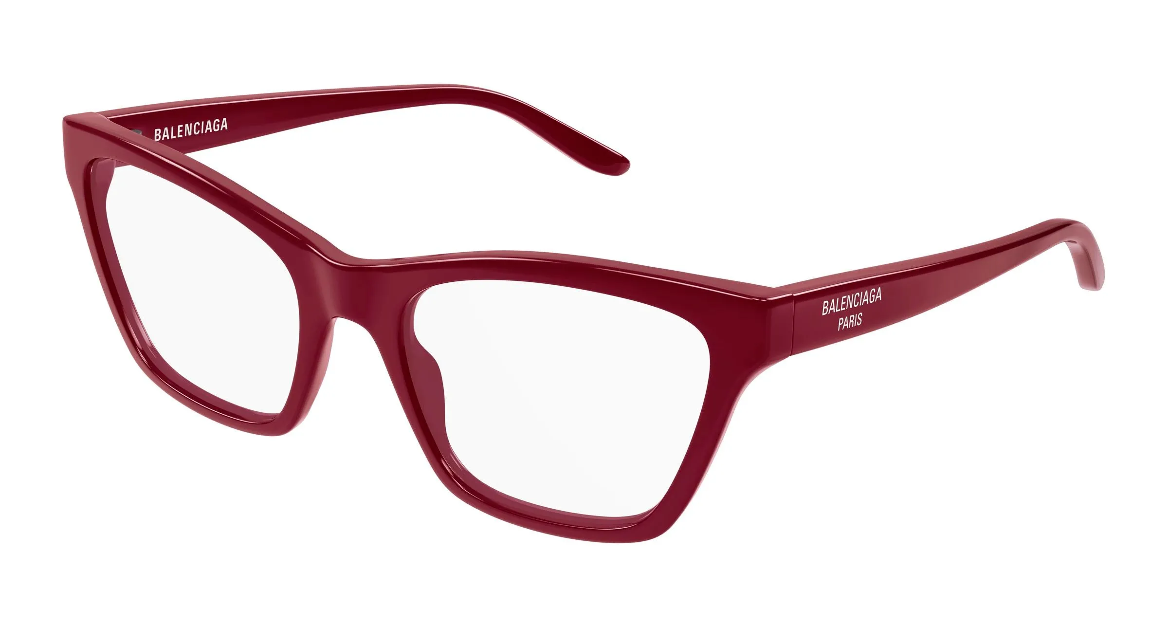 Balenciaga BB0440O 005 Montature da vista Acetato Bordeaux Trasparente Cat Eye - immagine 1
