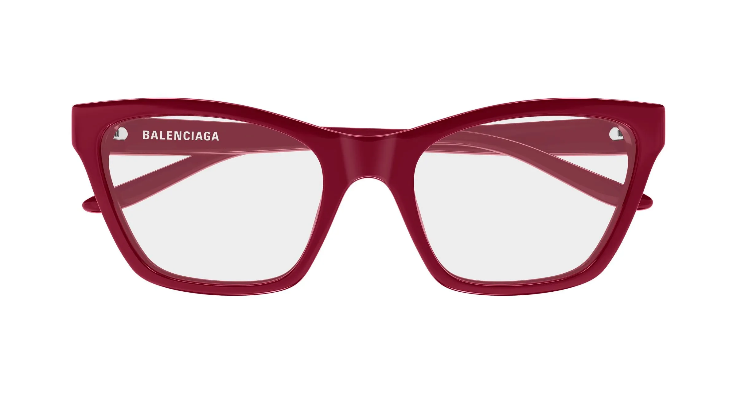 Balenciaga BB0440O 005 Montature da vista Acetato Bordeaux Trasparente Cat Eye - immagine 2