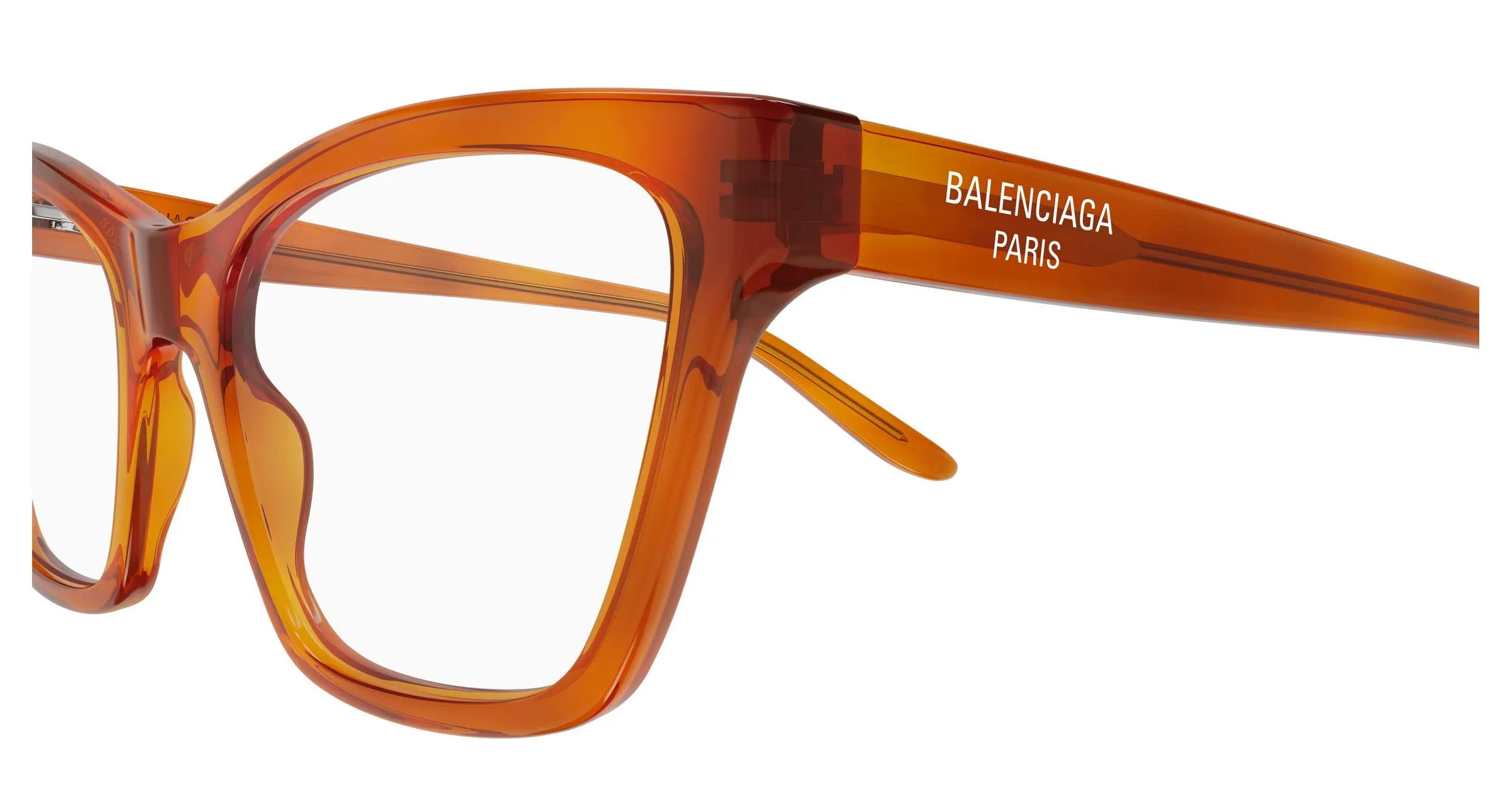 Balenciaga BB0440O 003 Montature da vista Acetato Havana Trasparente Cat Eye - immagine 3