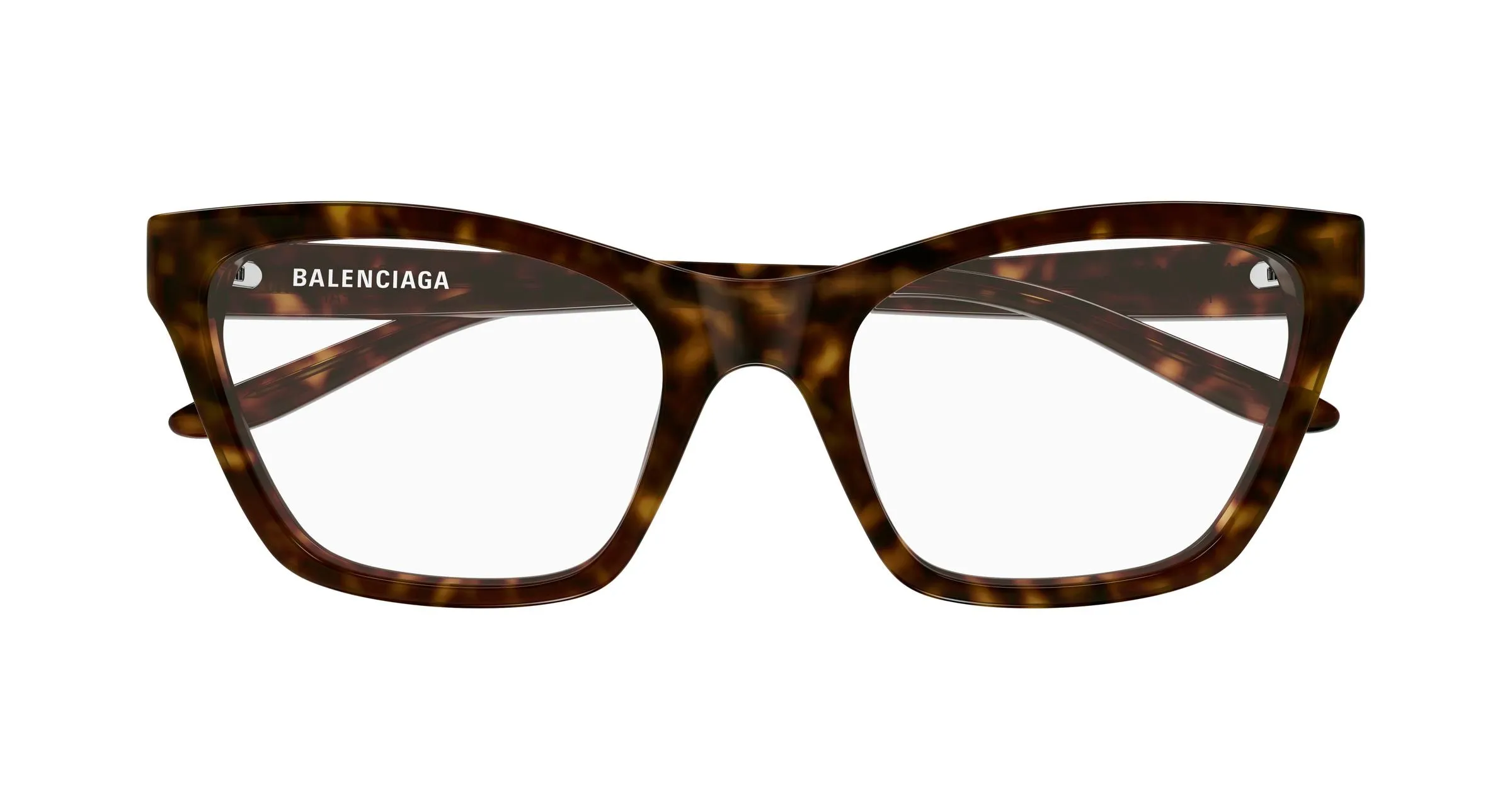 Balenciaga BB0440O 002 Montature da vista Acetato Havana Trasparente Cat Eye - immagine 2