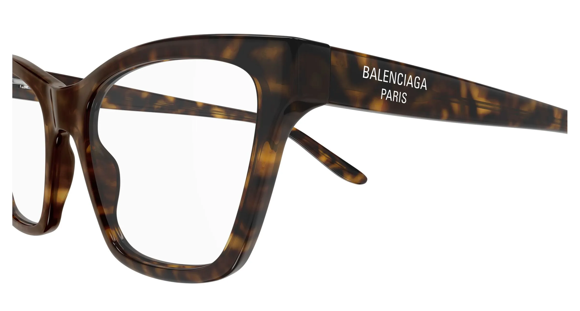 Balenciaga BB0440O 002 Montature da vista Acetato Havana Trasparente Cat Eye - immagine 3