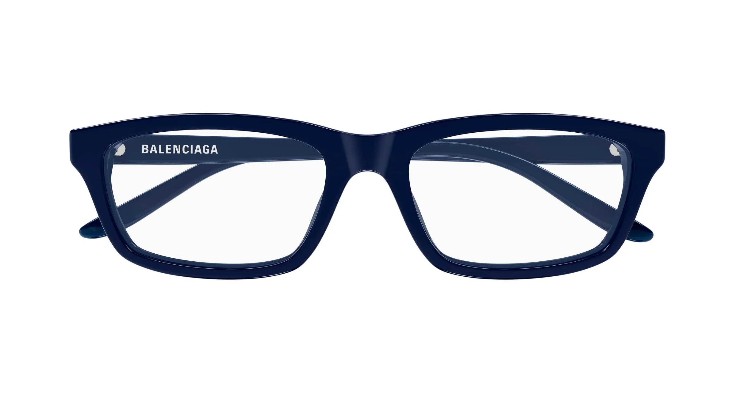 Balenciaga BB0439O 004 Montature da vista Acetato Blu Trasparente Squadrata - immagine 2