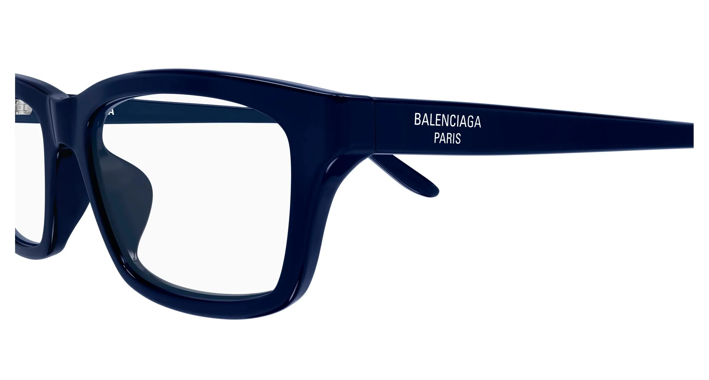 Balenciaga BB0439O 004 Montature da vista Acetato Blu Trasparente Squadrata - immagine 3