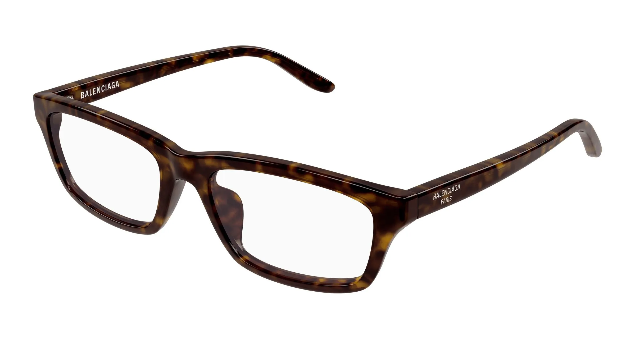 Balenciaga BB0439O 002 Montature da vista Acetato Havana Trasparente Squadrata - immagine 1