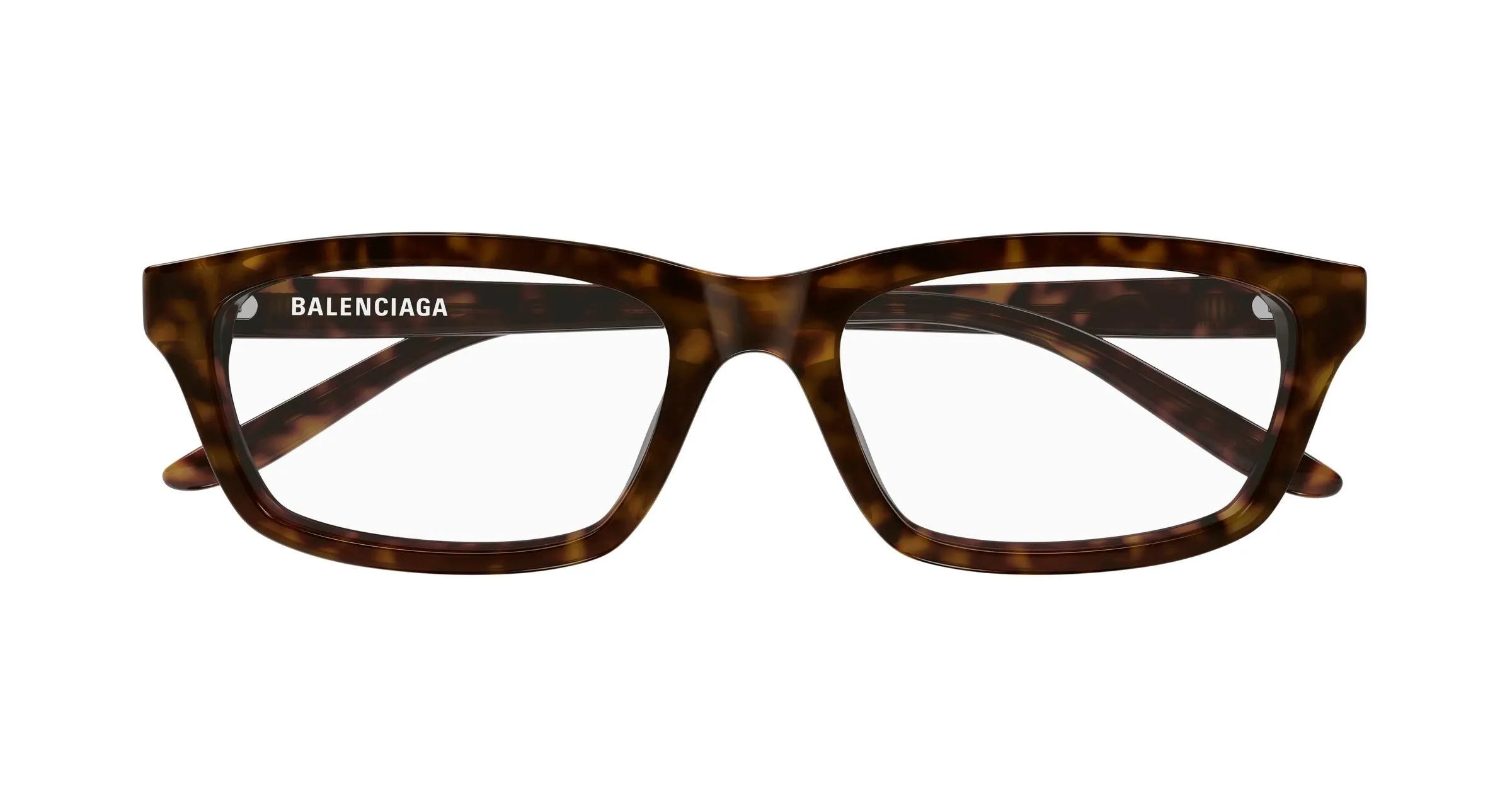 Balenciaga BB0439O 002 Montature da vista Acetato Havana Trasparente Squadrata - immagine 2