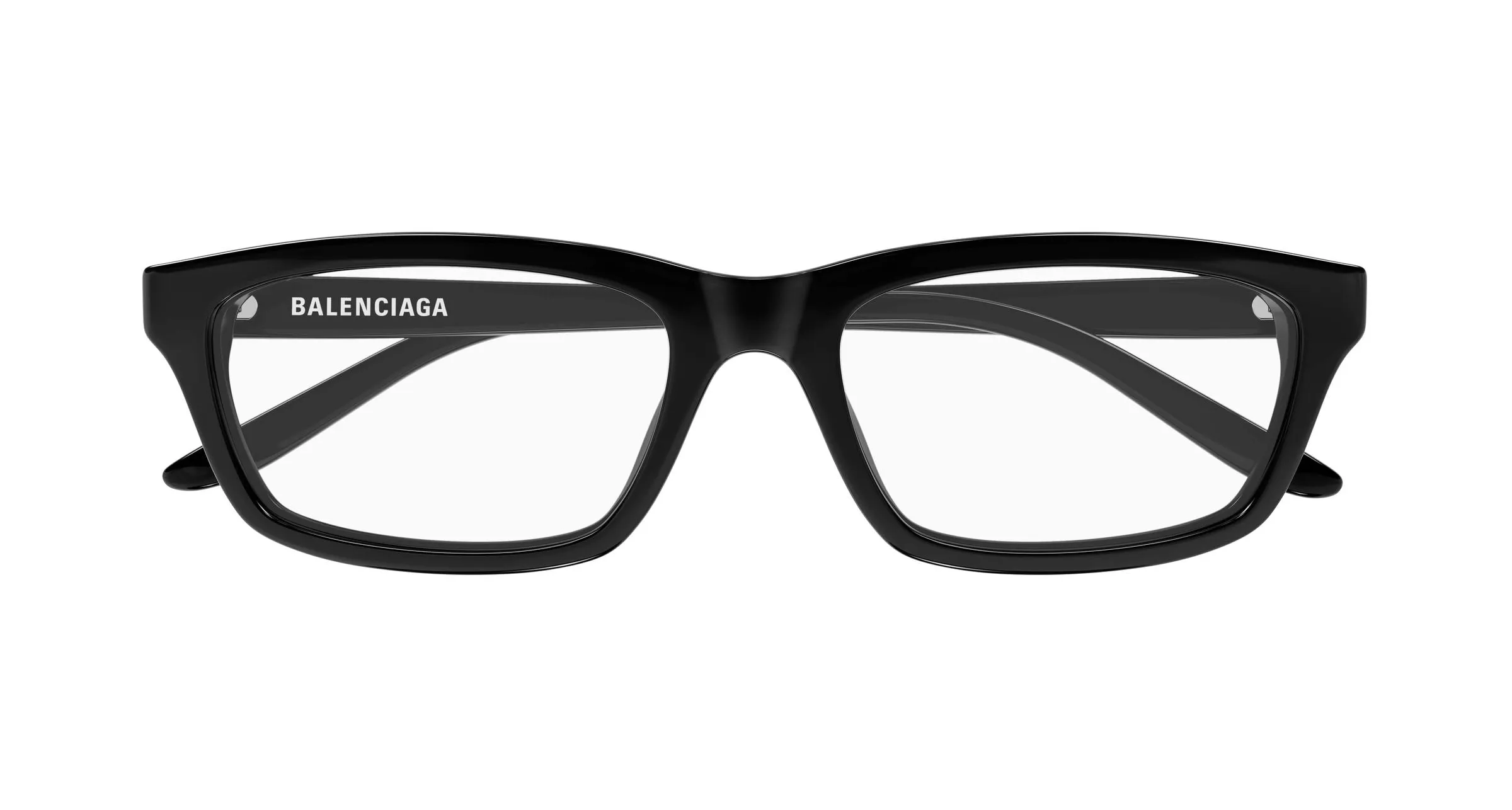 Balenciaga BB0439O 001 Montature da vista Acetato Nero Trasparente Squadrata - immagine 2