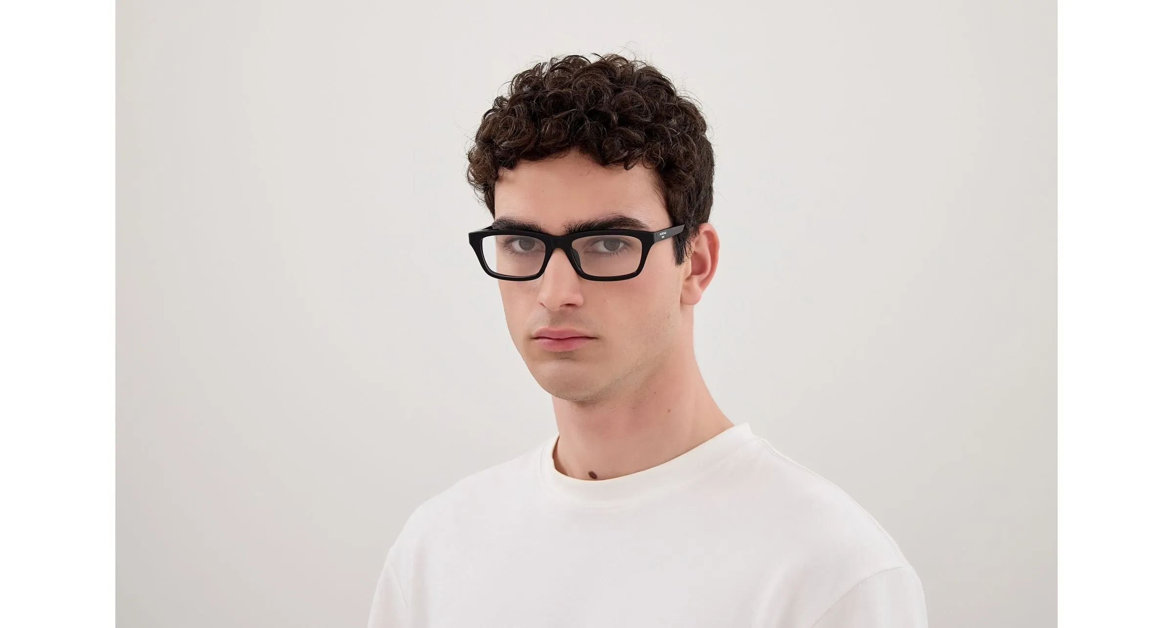 Balenciaga BB0439O 001 Montature da vista Acetato Nero Trasparente Squadrata - immagine 4